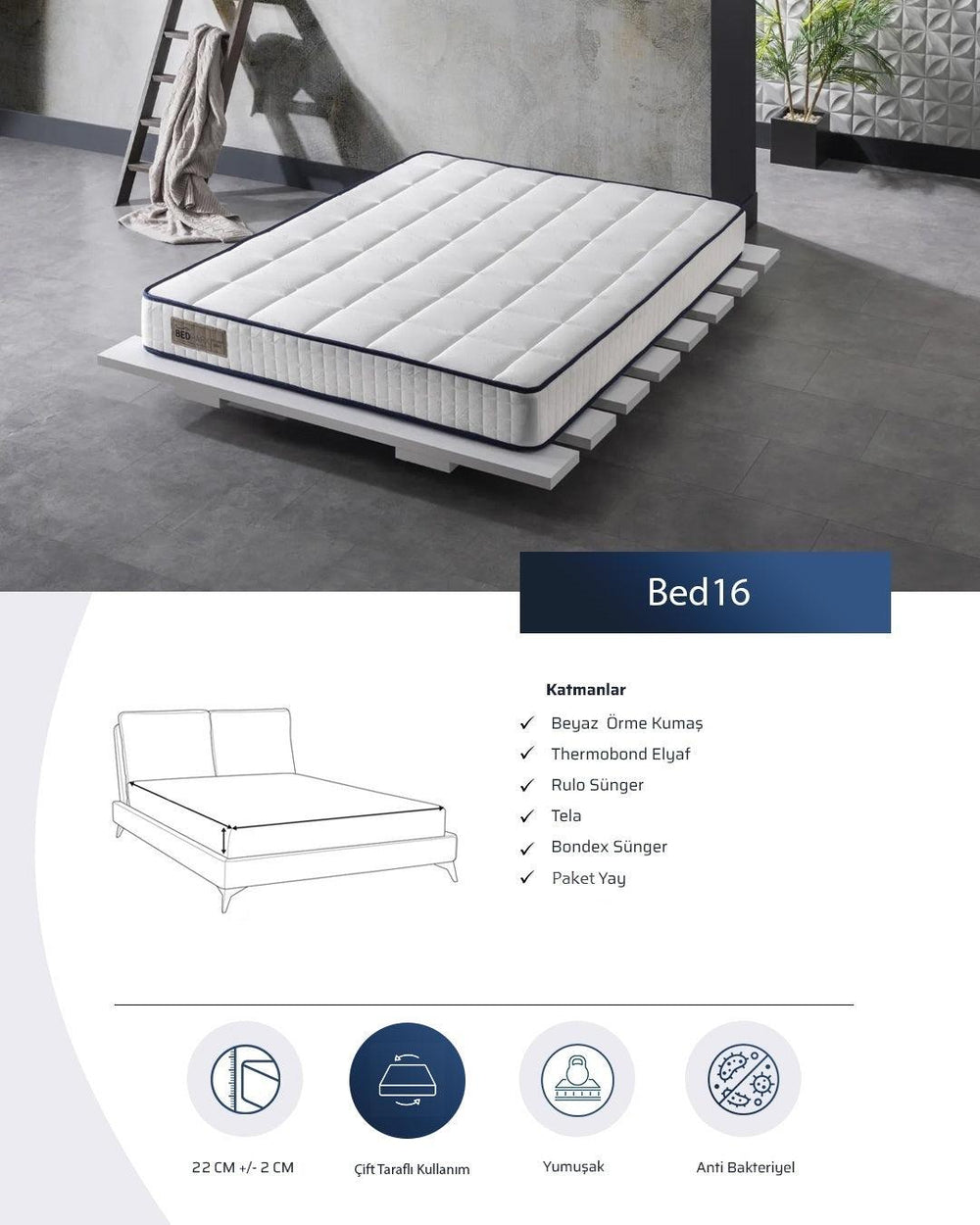 Woodnrty BED16 YATAK