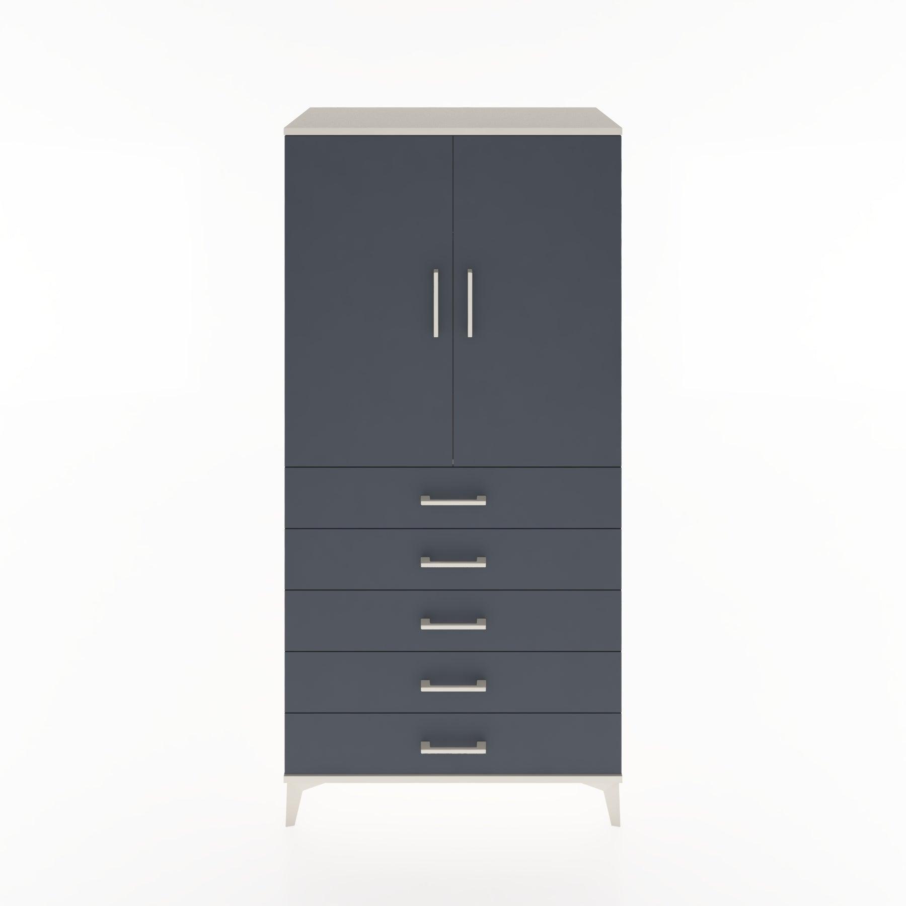 Woodntry Modular Cabinet Moonstone 88x44x170 cm with Doors and Drawers KC26-1
