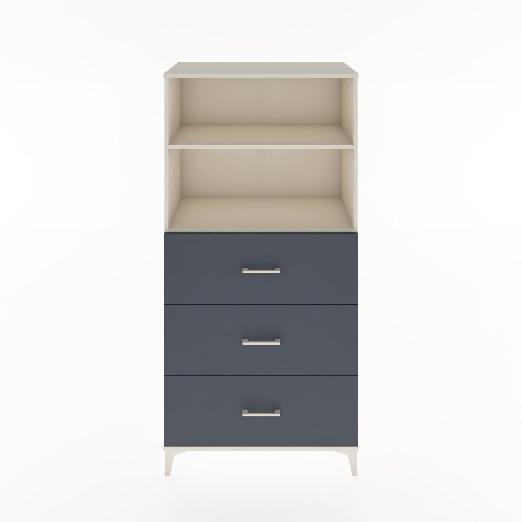 Woodntry Modular Cabinet Moonstone 88x44x170 cm with Drawers and Shelves CR52-1