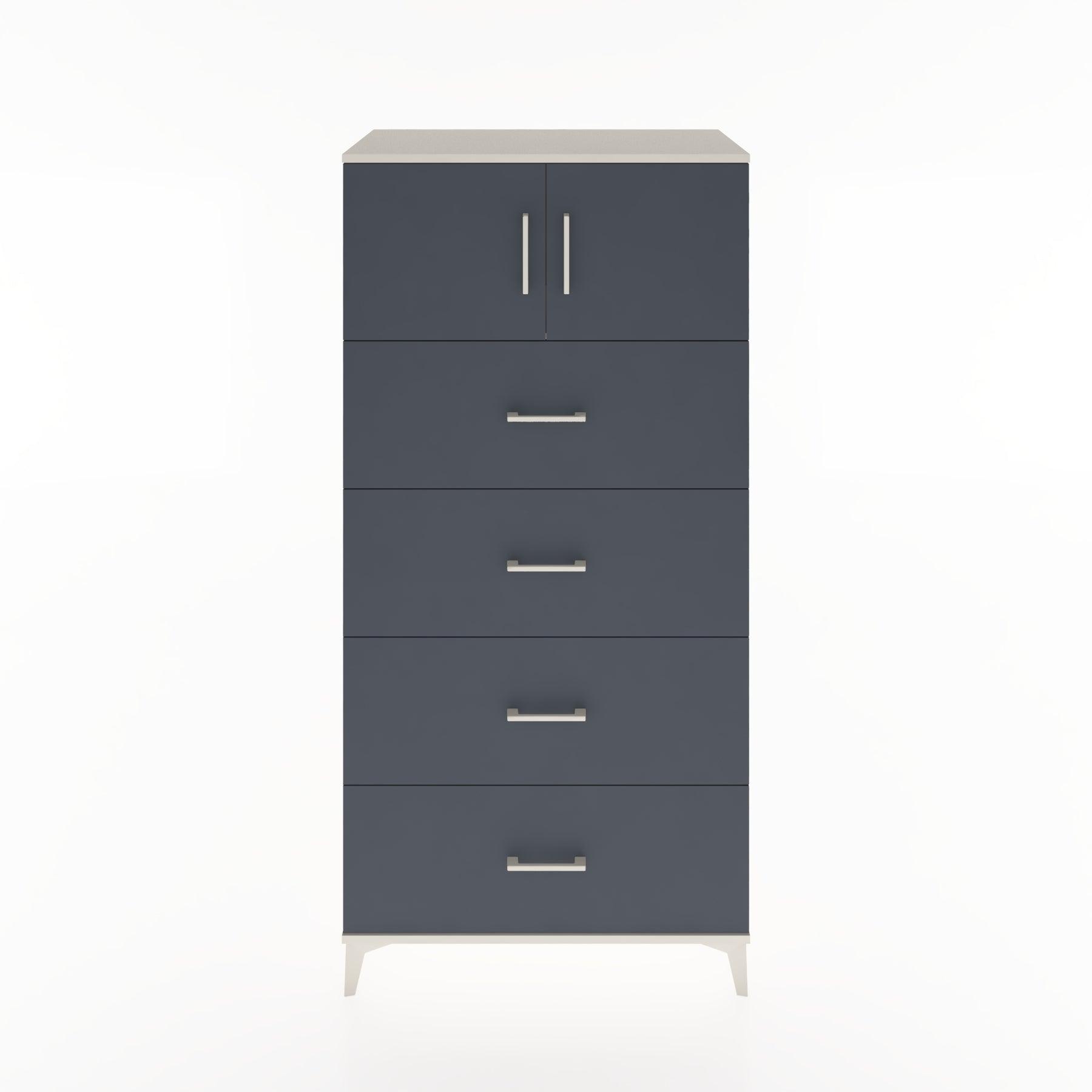 Woodntry Modular Cabinet Moonstone 88x44x170 cm with Doors and Drawers KC25-1
