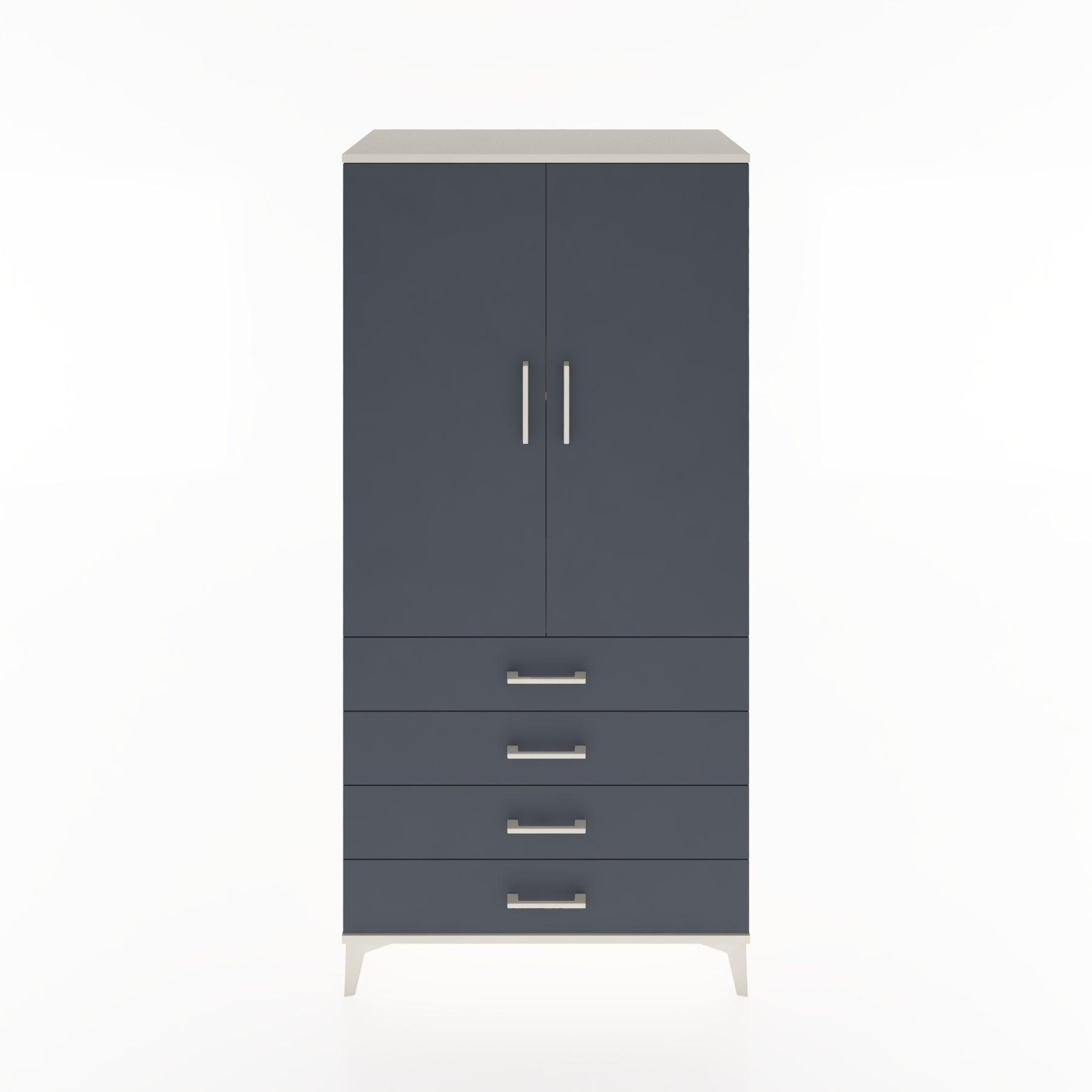 Woodntry Modular Cabinet Moonstone 88x44x170 cm with Doors and Drawers KC5-1