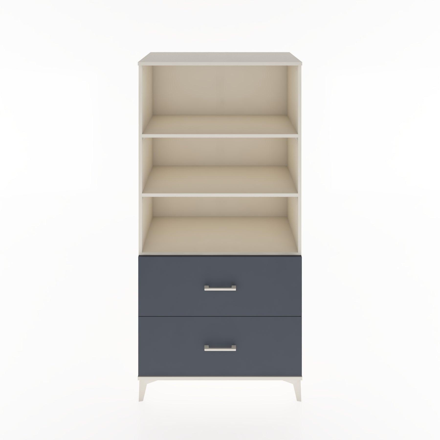 Woodntry Modular Cabinet Moonstone 88x44x170 cm with Drawers and Shelves CR49-1