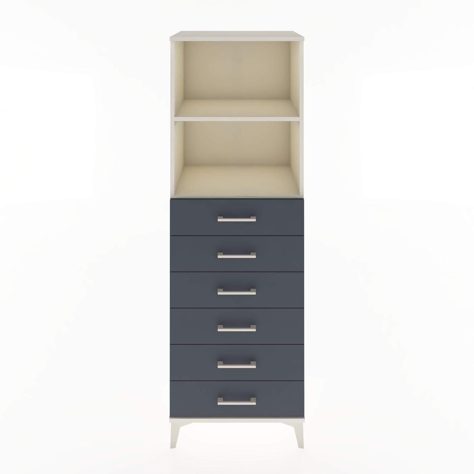 Woodntry Modular Cabinet Moonstone 60x44x170 cm with Drawers and Shelves CR34-1