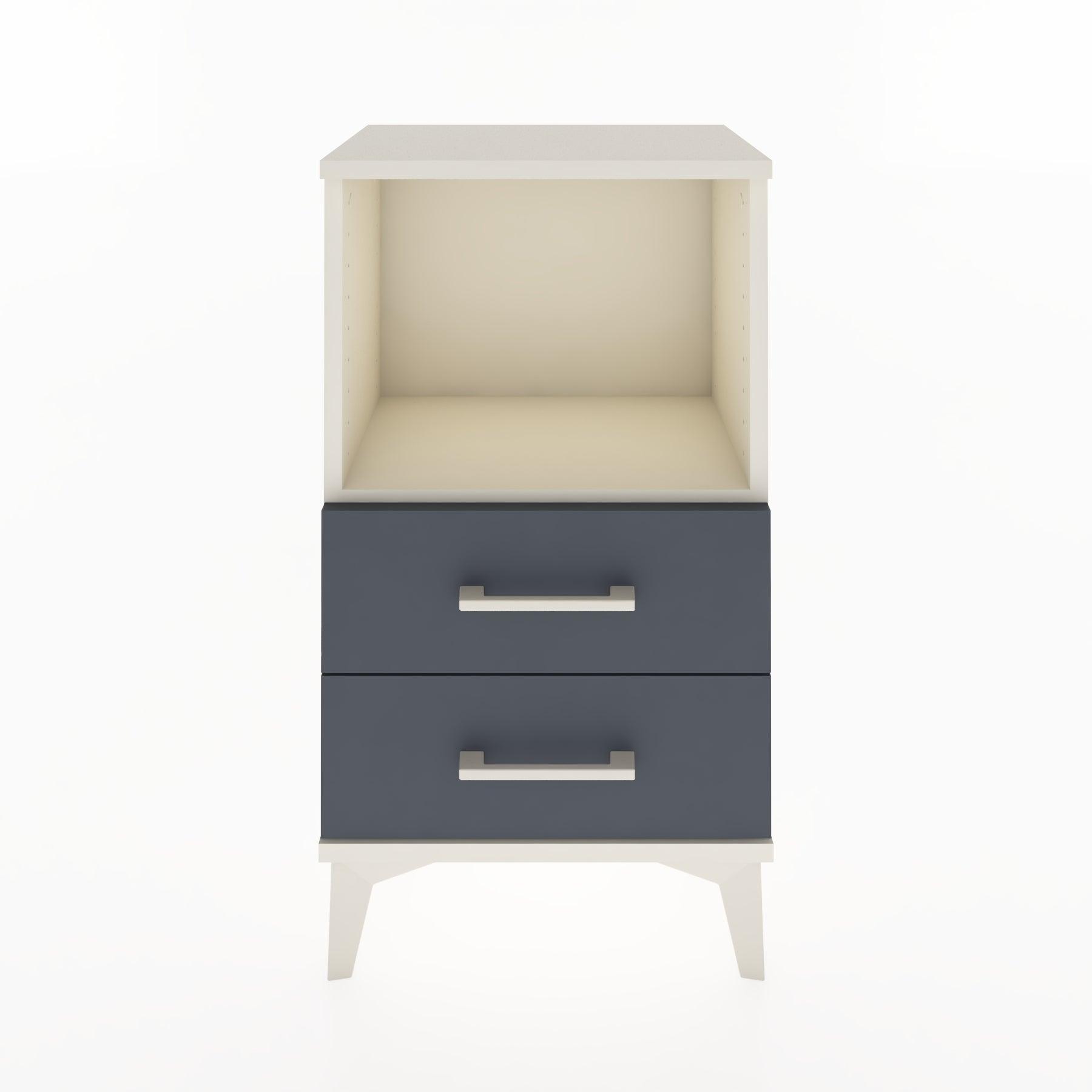 Woodntry Modüler Komodin 2 Çekmece ve Raflı V2 44x30x68 cm Aytaşı - Woodntry