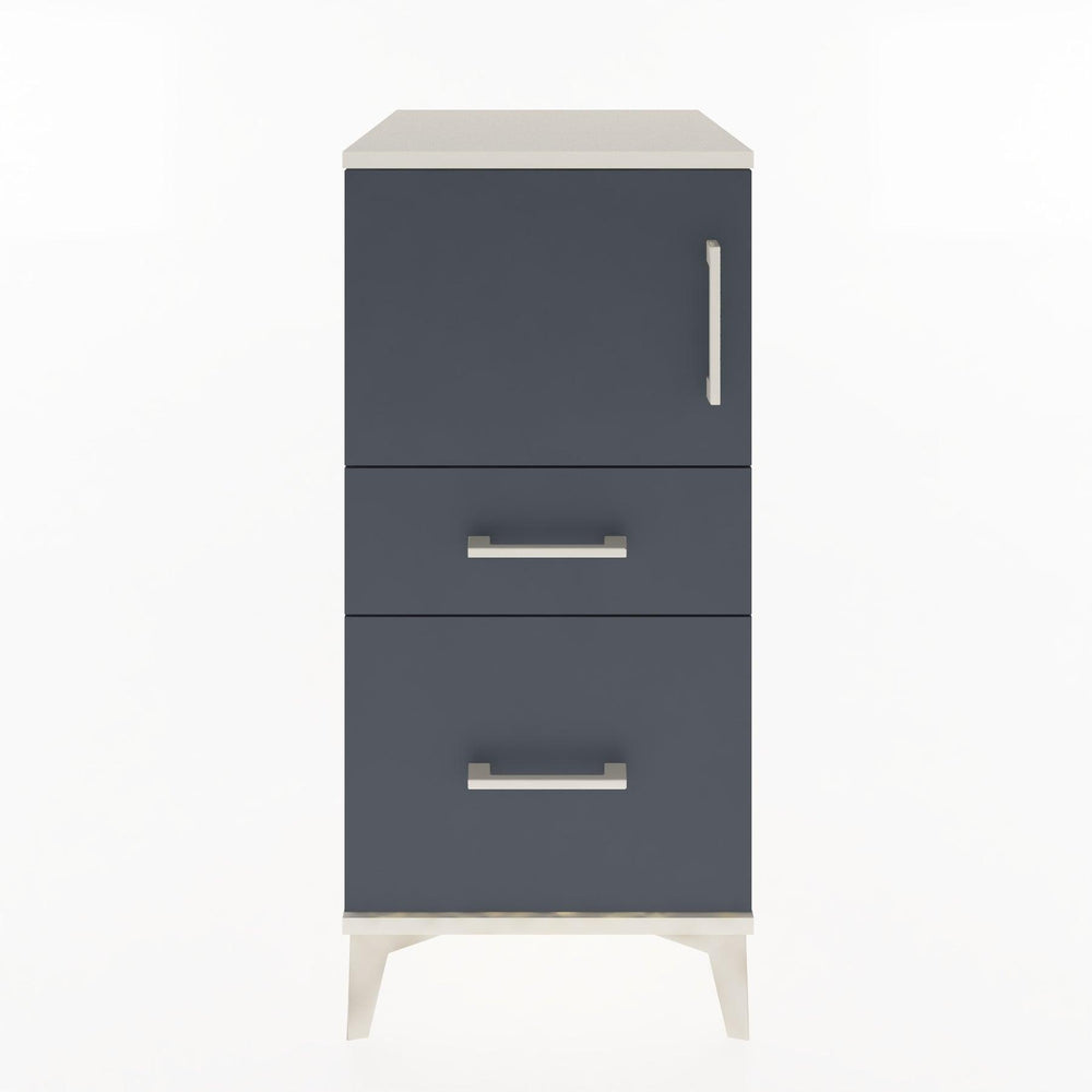 Woodntry Modüler Komodin Aytaşı 44x44x84 cm Kapaklı ve Çekmeceli KC45-1