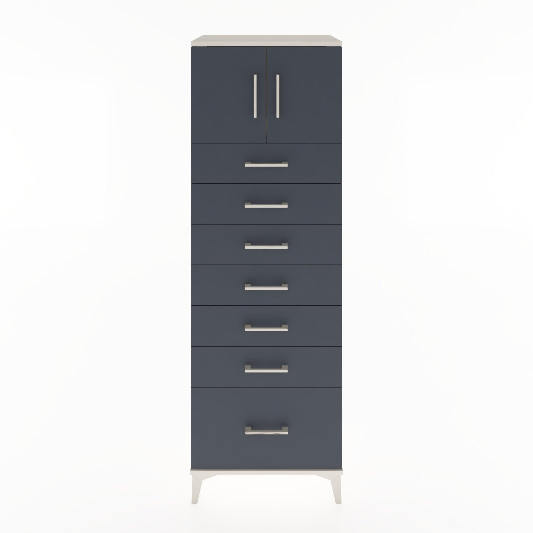 Woodntry Modular Cabinet Moonstone 60x44x170 cm with Doors and Drawers KC10-1