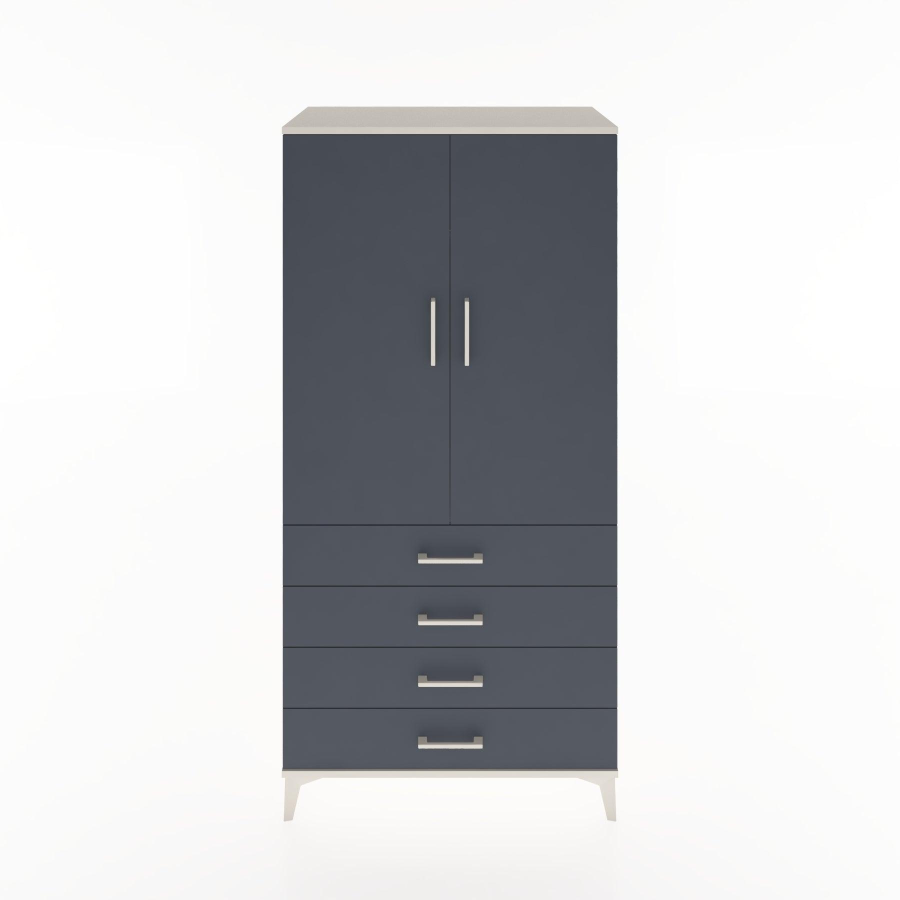 Woodntry Modular Cabinet Moonstone 88x44x170 cm with Doors and Drawers KC27-1