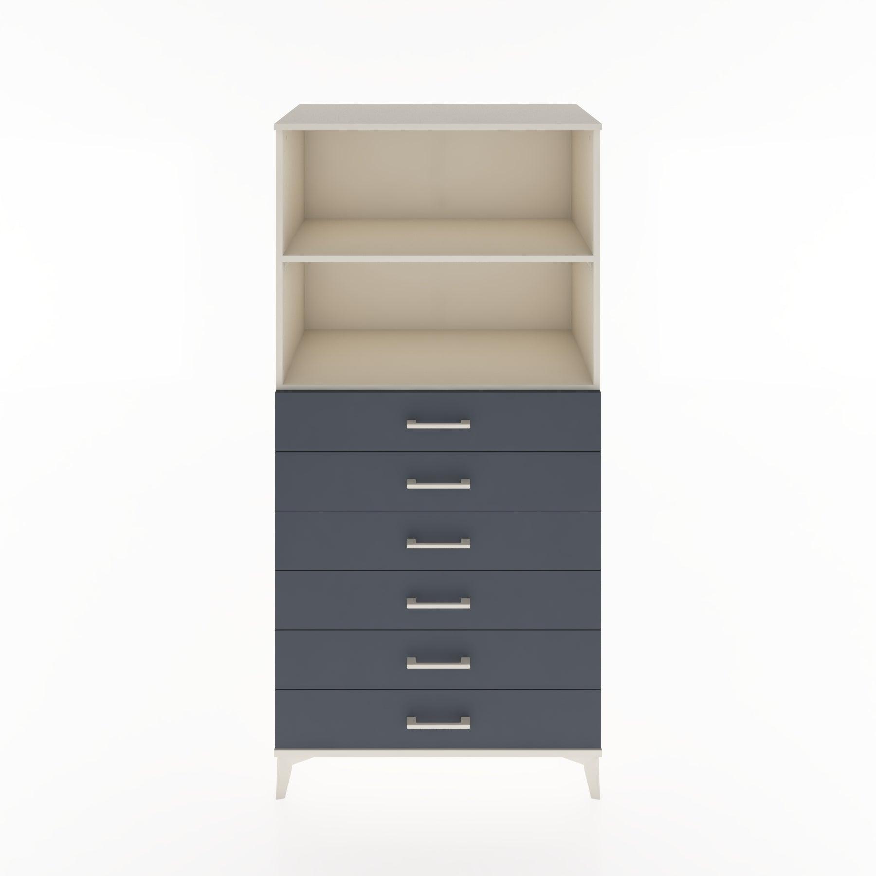 Woodntry Modular Cabinet Moonstone 88x44x170 cm with Drawers and Shelves CR34-1