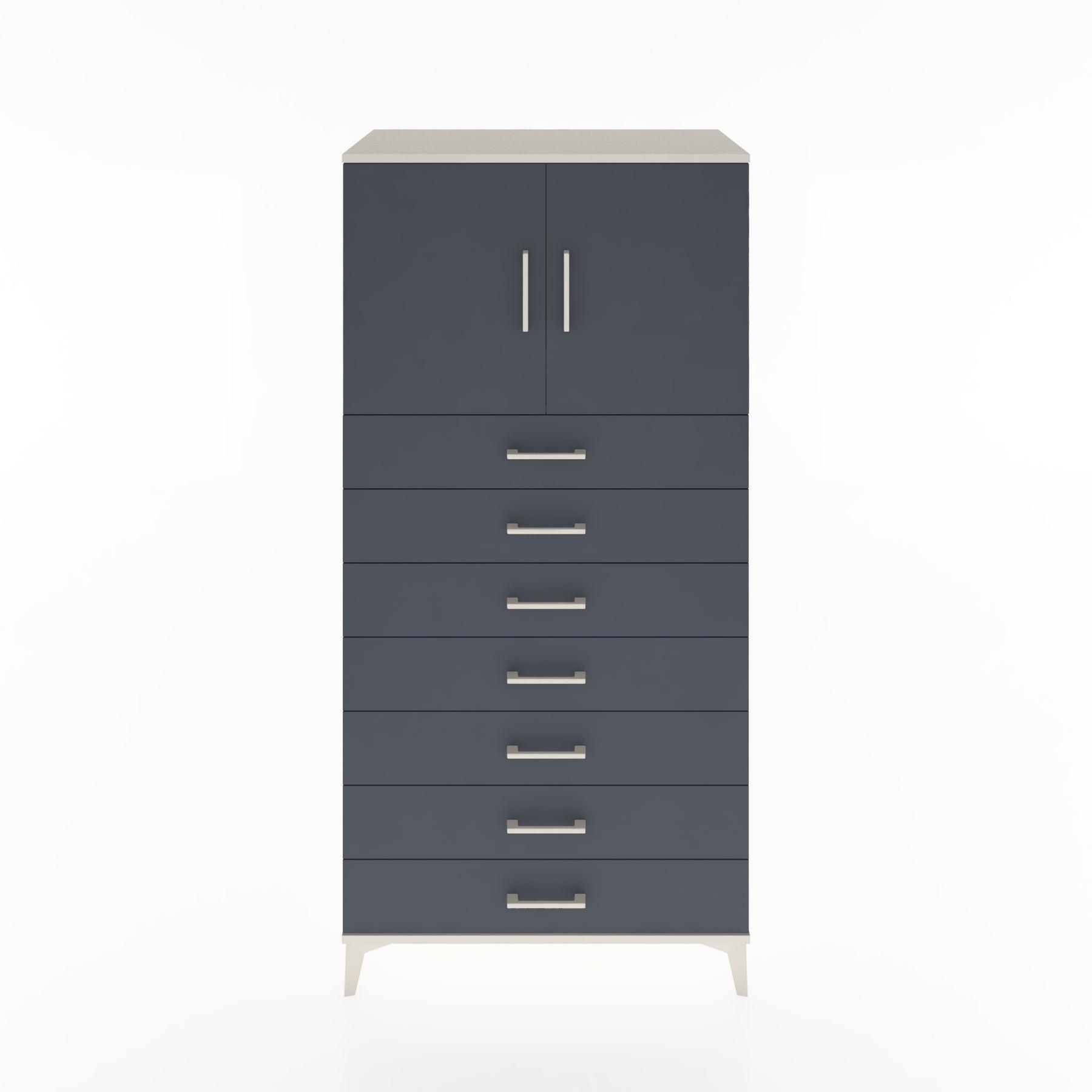 Woodntry Modular Cabinet Moonstone 88x44x170 cm with Doors and Drawers KC2-1