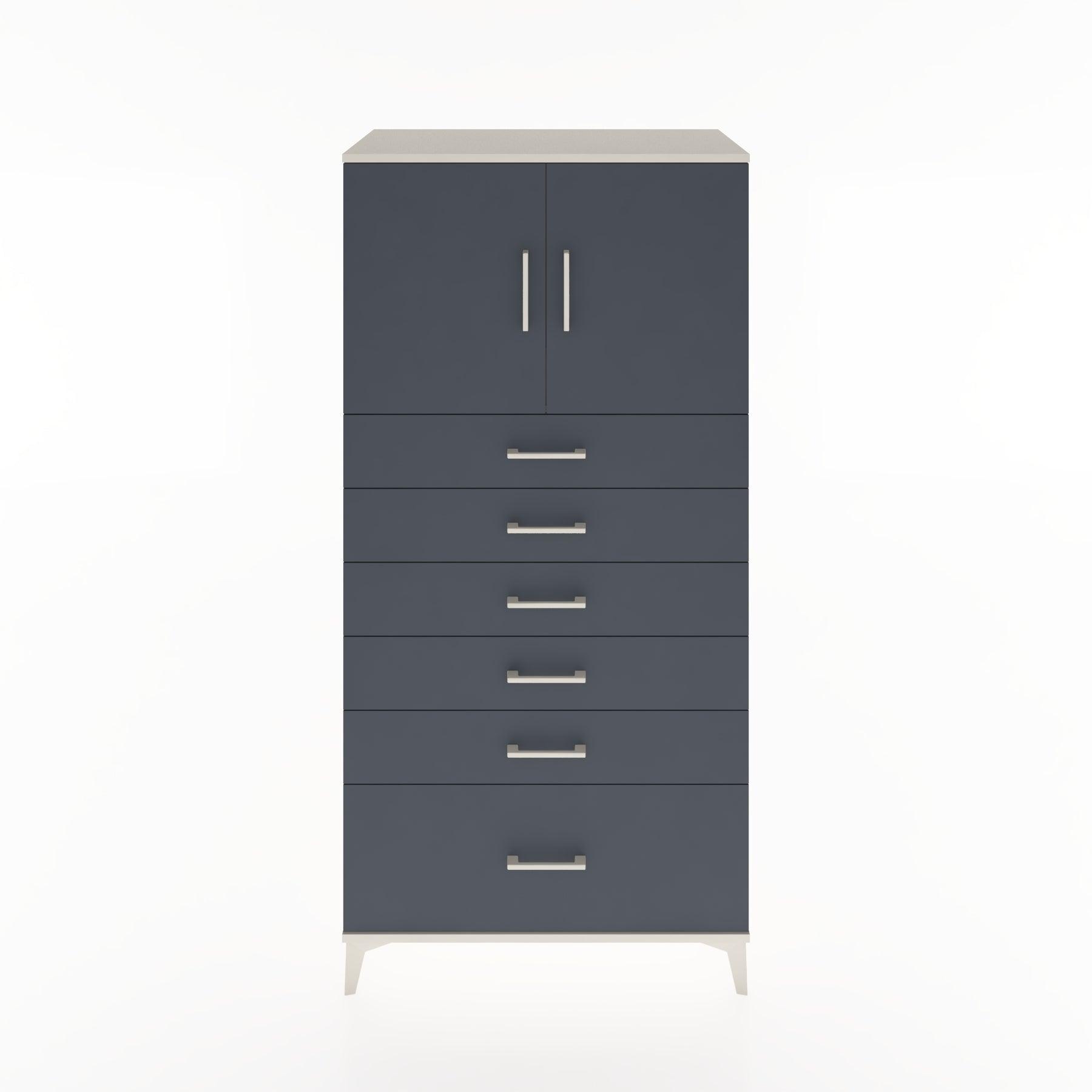 Woodntry Modular Cabinet Moonstone 88x44x170 cm with Doors and Drawers KC11-1