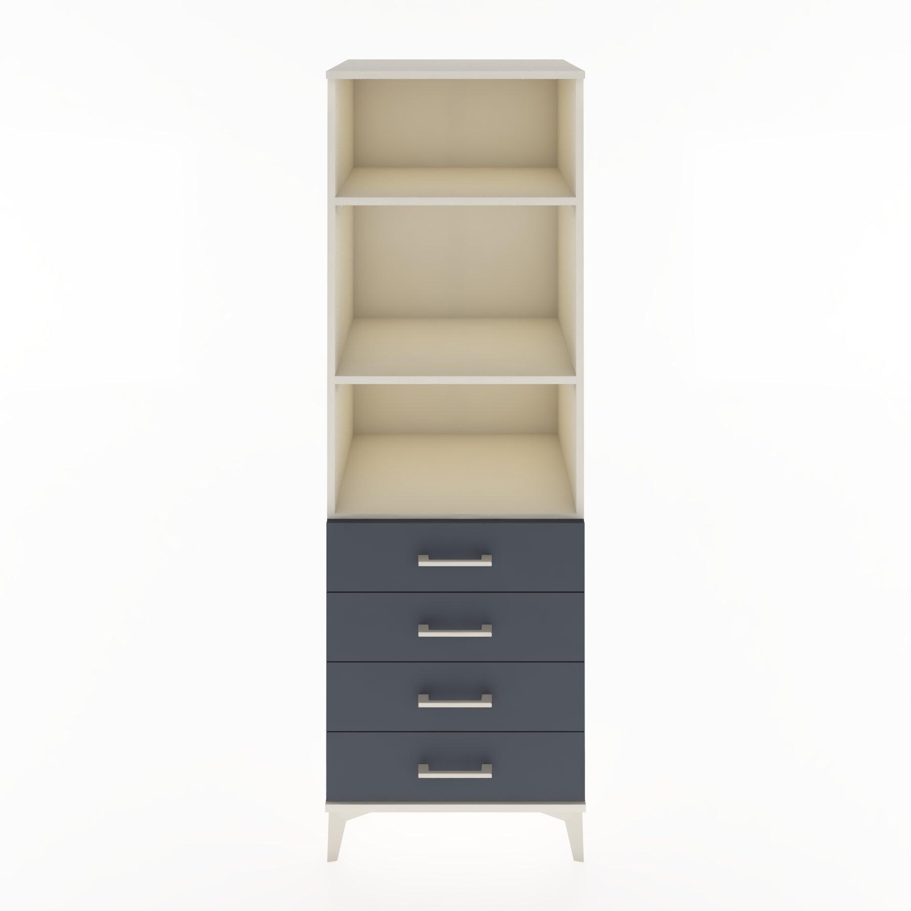 Woodntry Modular Cabinet Moonstone 60x44x170 cm with Drawers and Shelves CR36-1