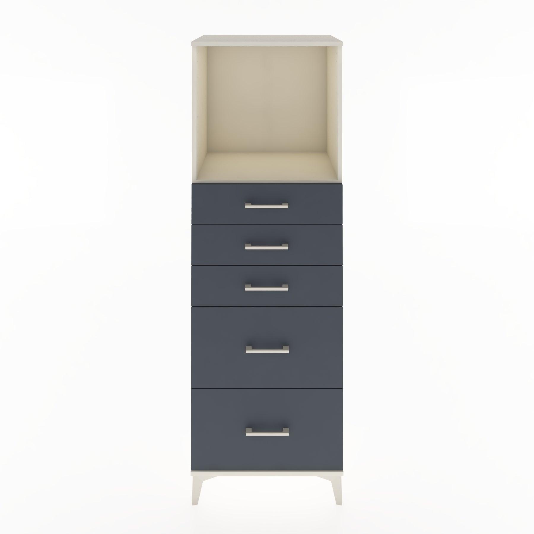Woodntry Modular Cabinet Moonstone 60x44x170 cm with Drawers and Shelves CR45-1