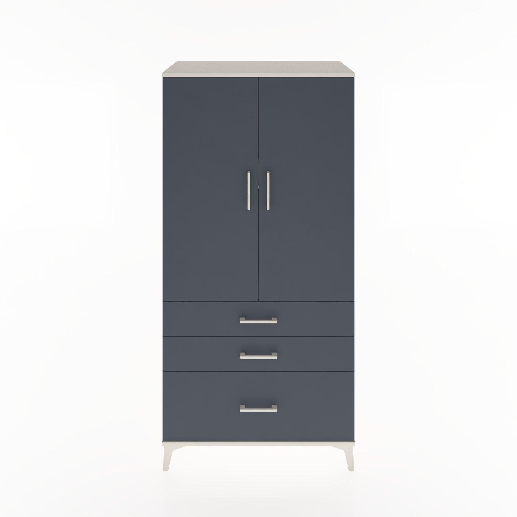 Woodntry Modular Cabinet Moonstone 88x44x170 cm with Doors and Drawers KC14-1