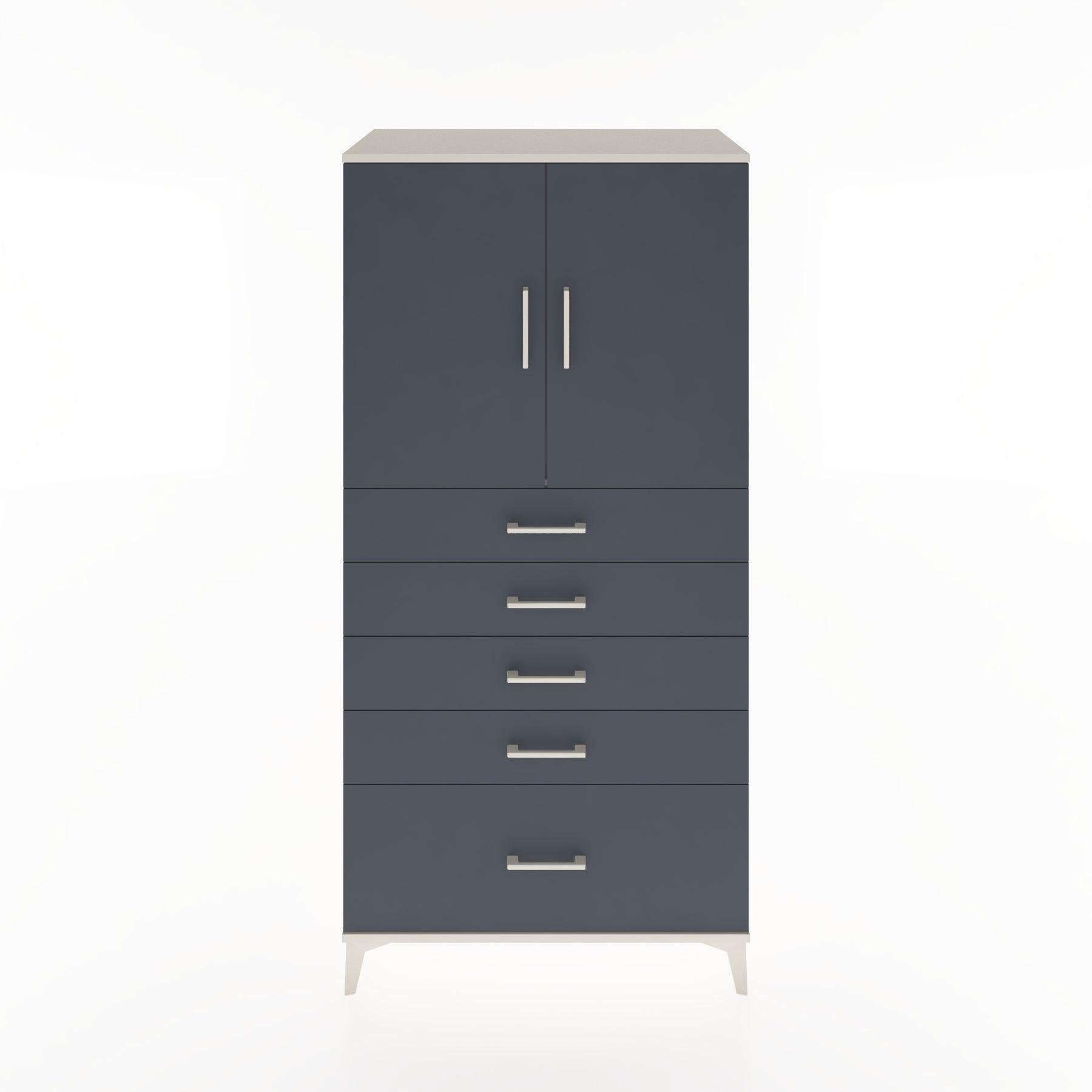 Woodntry Modular Cabinet Moonstone 88x44x170 cm with Doors and Drawers KC12-1