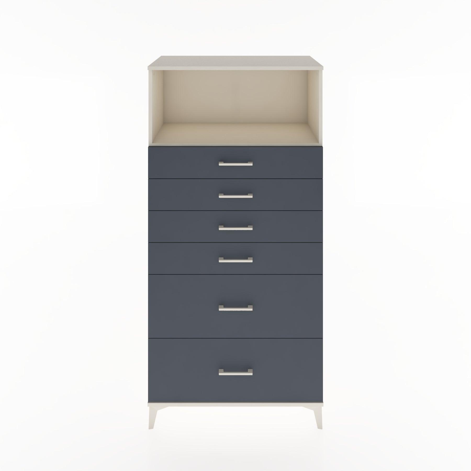 Woodntry Modular Cabinet Moonstone 88x44x170 cm with Drawers and Shelves CR45-1