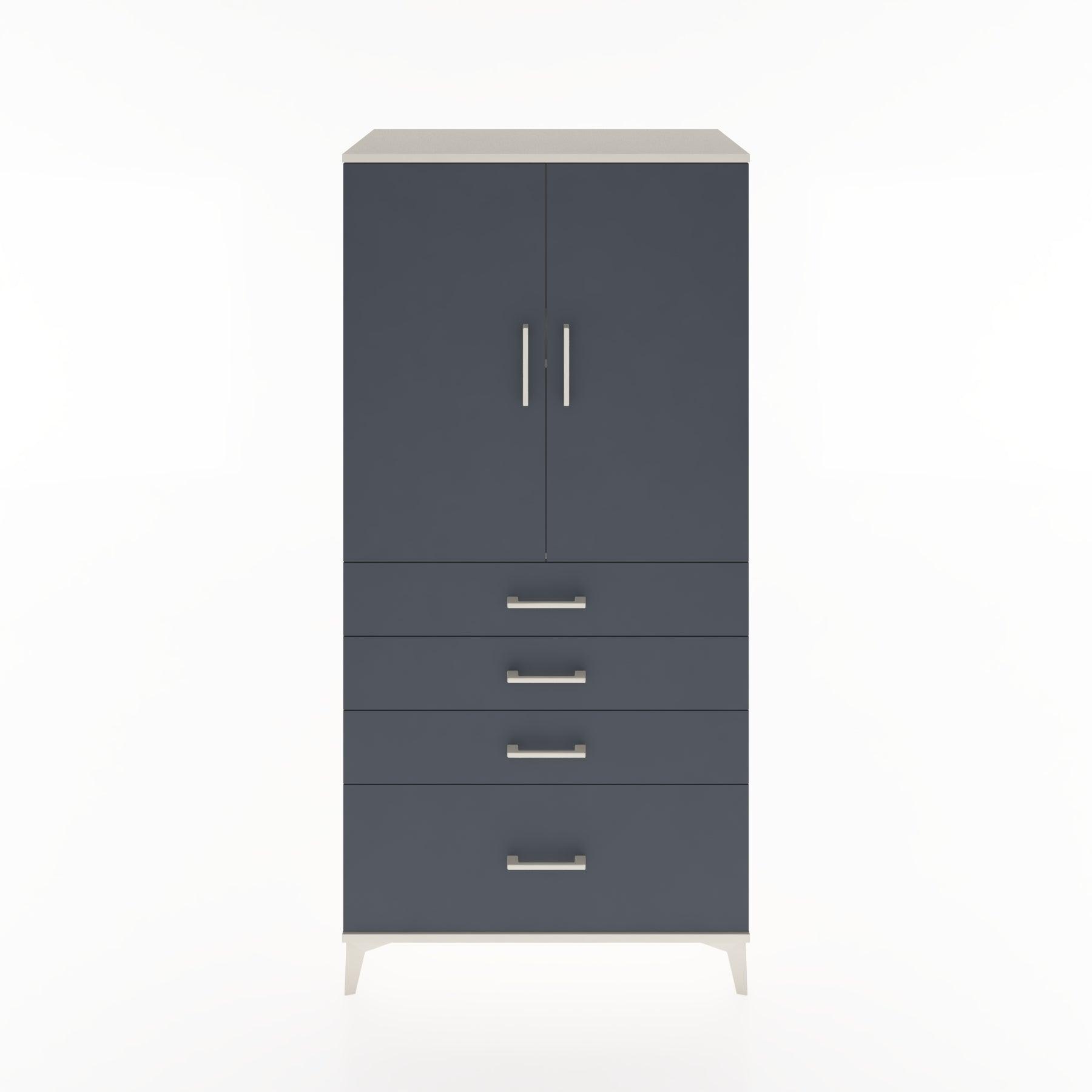 Woodntry Modular Cabinet Moonstone 88x44x170 cm with Doors and Drawers KC13-1