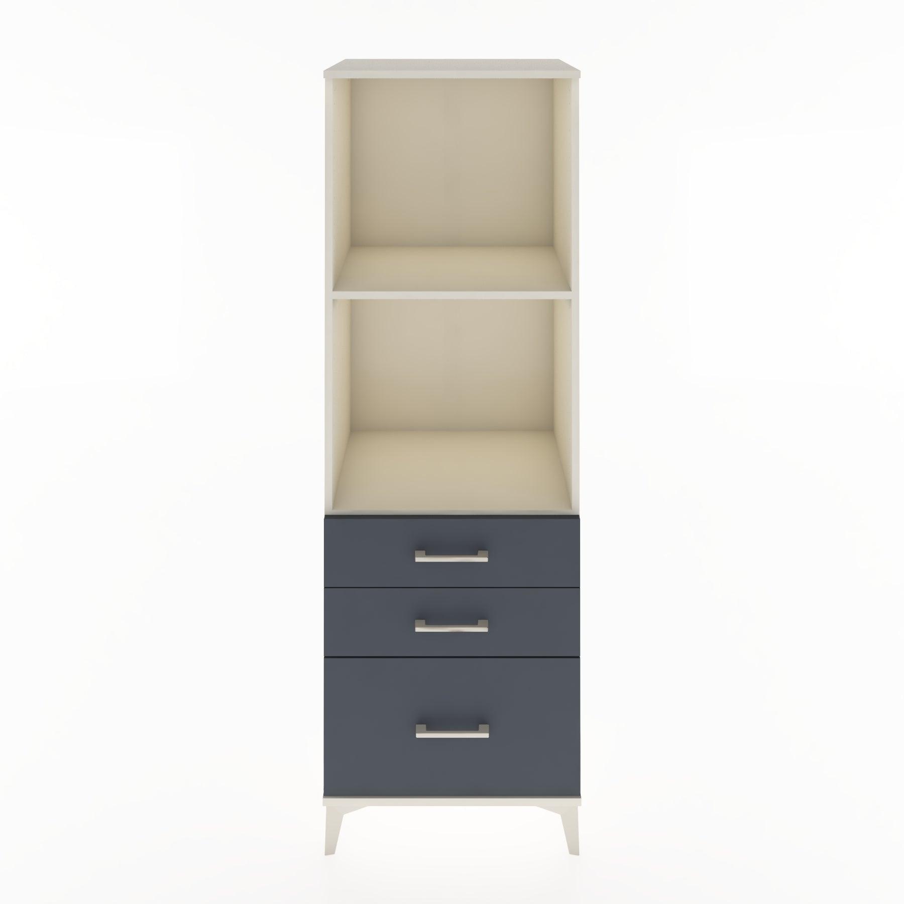 Woodntry Modular Cabinet Moonstone 60x44x170 cm with Drawers and Shelves CR42-1
