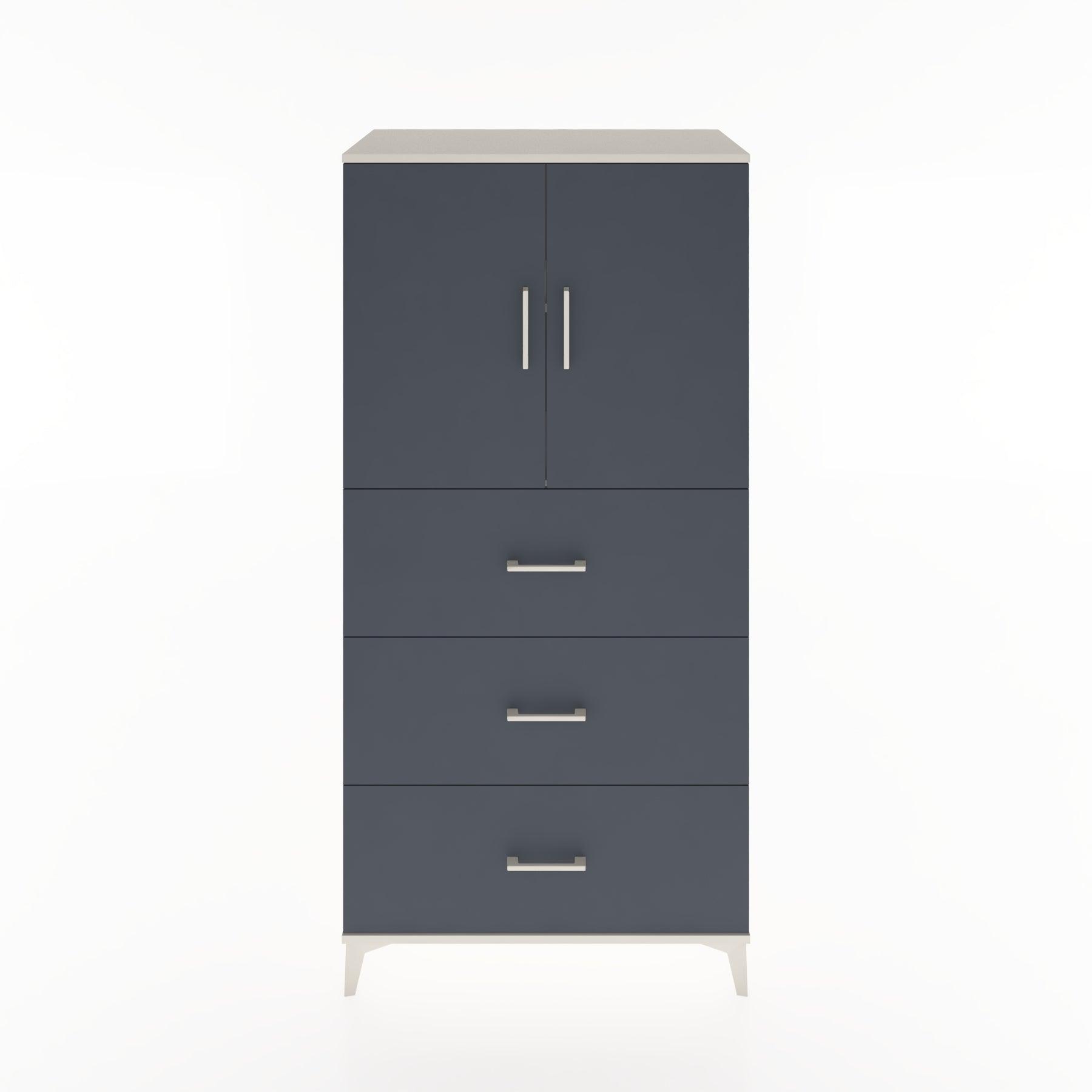 Woodntry Modular Cabinet Moonstone 88x44x170 cm with Doors and Drawers KC24-1