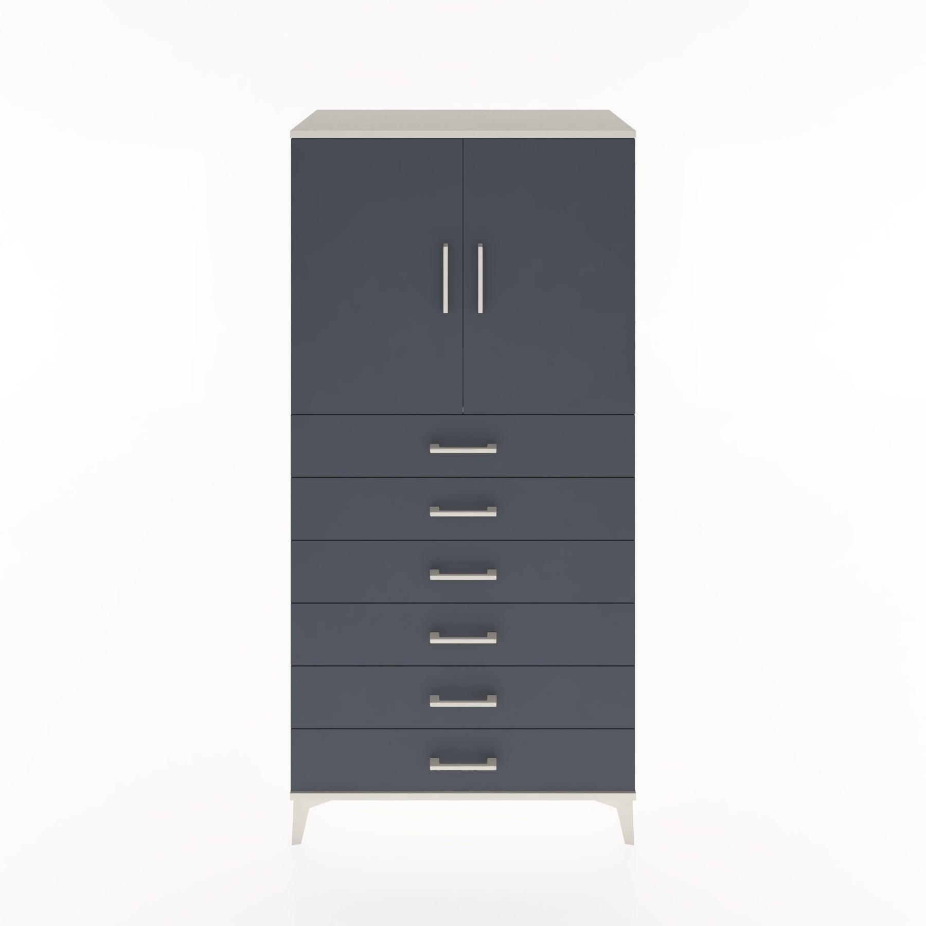 Woodntry Modular Cabinet Moonstone 88x44x170 cm with Doors and Drawers KC3-1