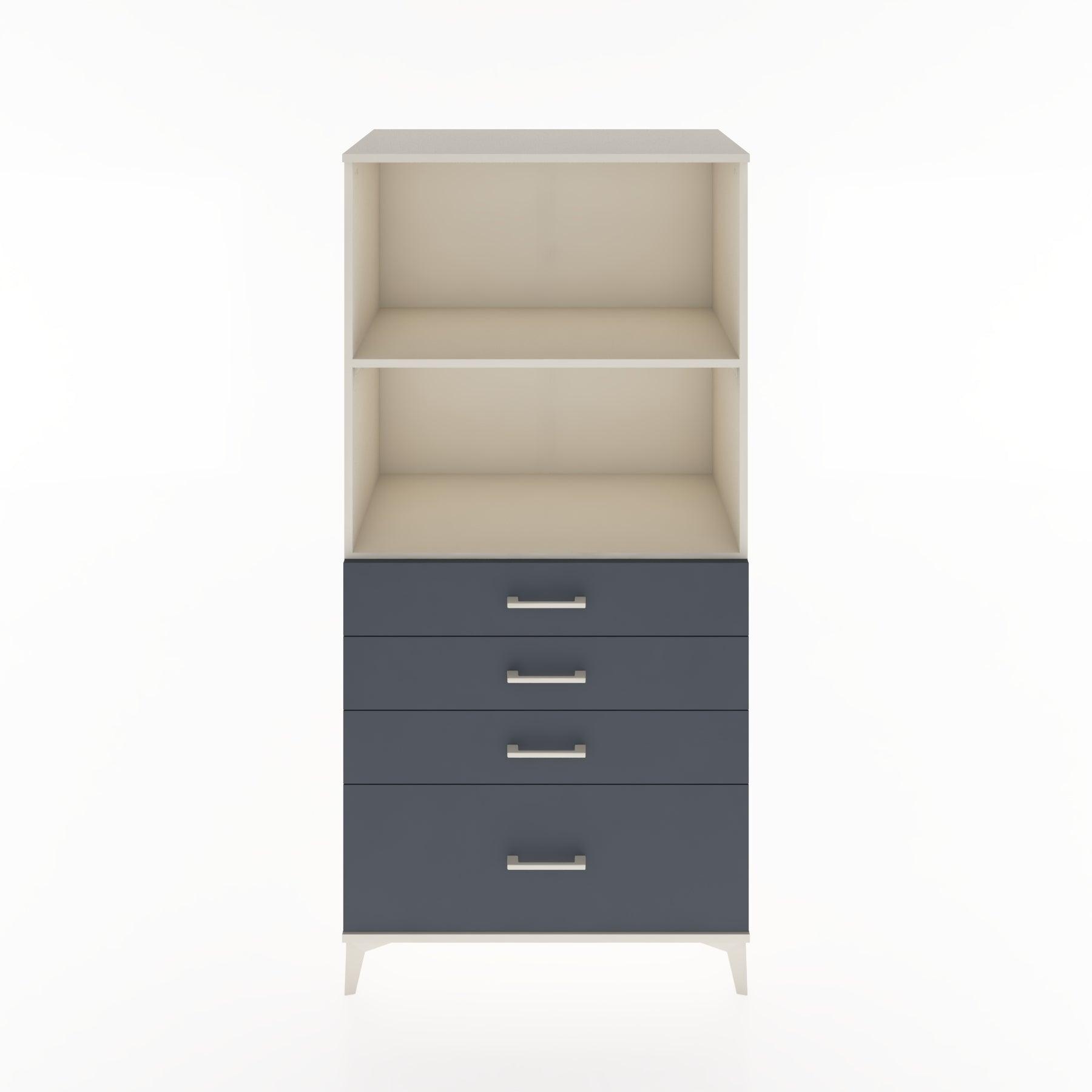 Woodntry Modular Cabinet Moonstone 88x44x170 cm with Drawers and Shelves CR41-1