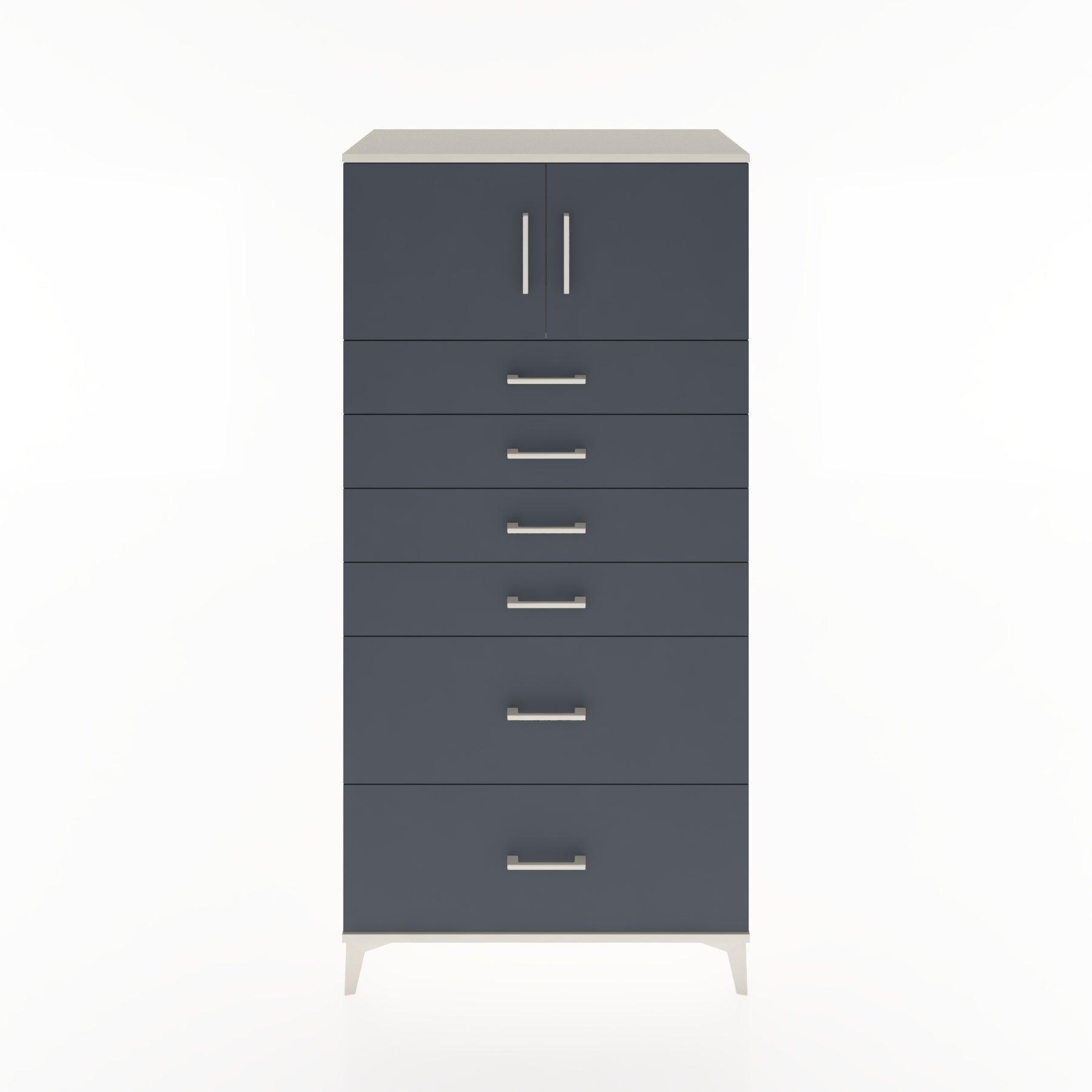 Woodntry Modular Cabinet Moonstone 88x44x170 cm with Doors and Drawers KC17-1