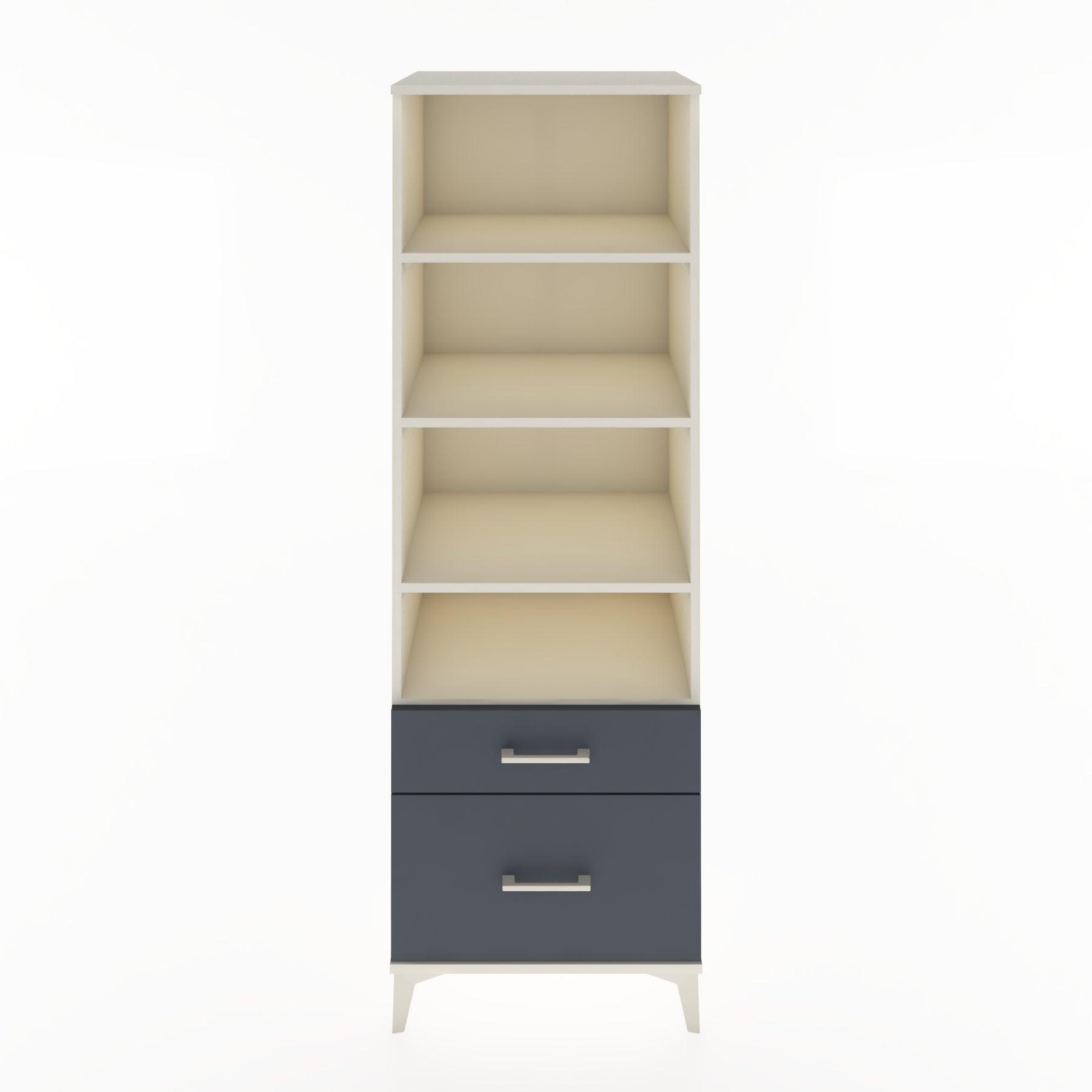 Woodntry Modular Cabinet Moonstone 60x44x170 cm with Drawers and Shelves CR43-1