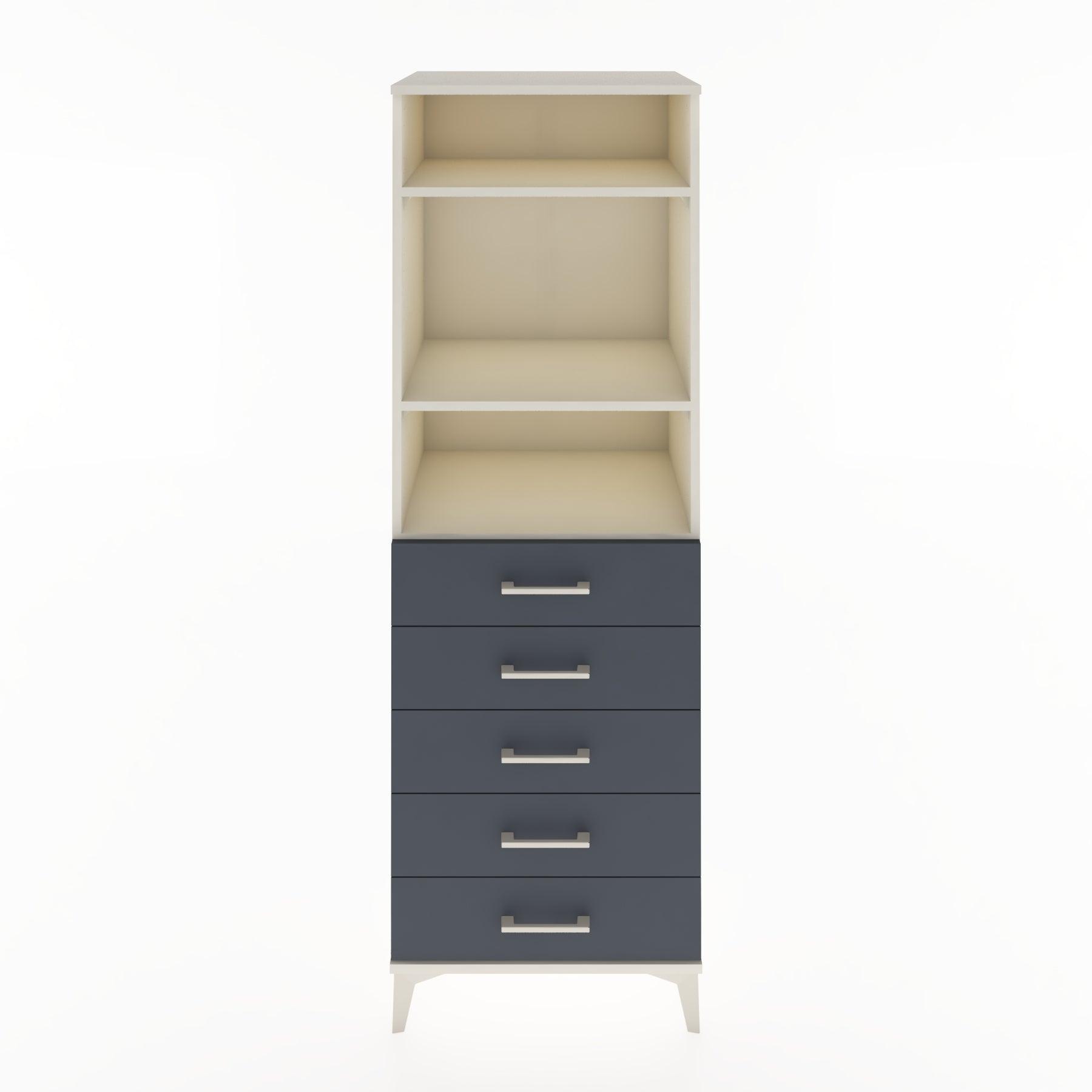 Woodntry Modular Cabinet Moonstone 60x44x170 cm with Drawers and Shelves CR35-1