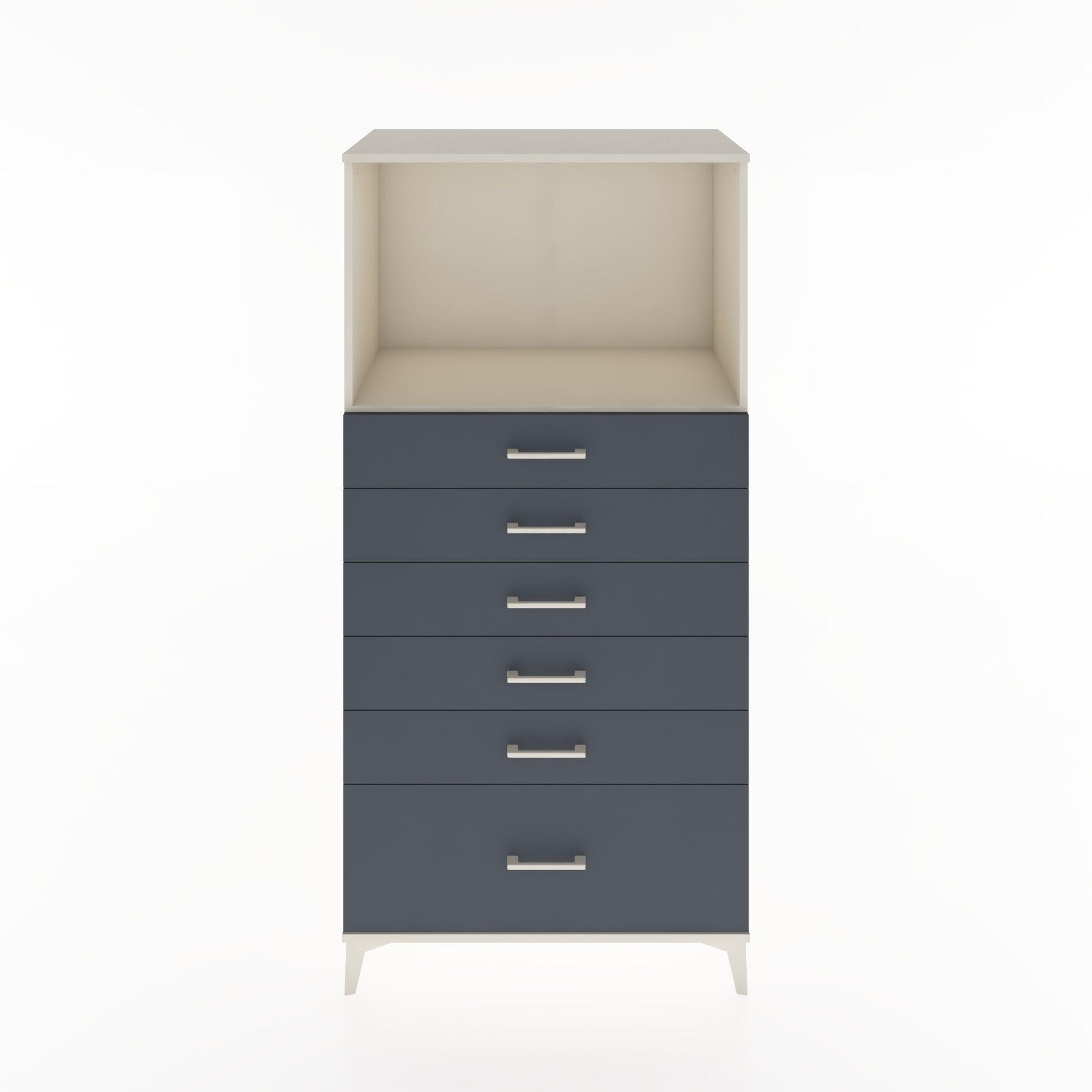 Woodntry Modular Cabinet Moonstone 88x44x170 cm with Drawers and Shelves CR39-1
