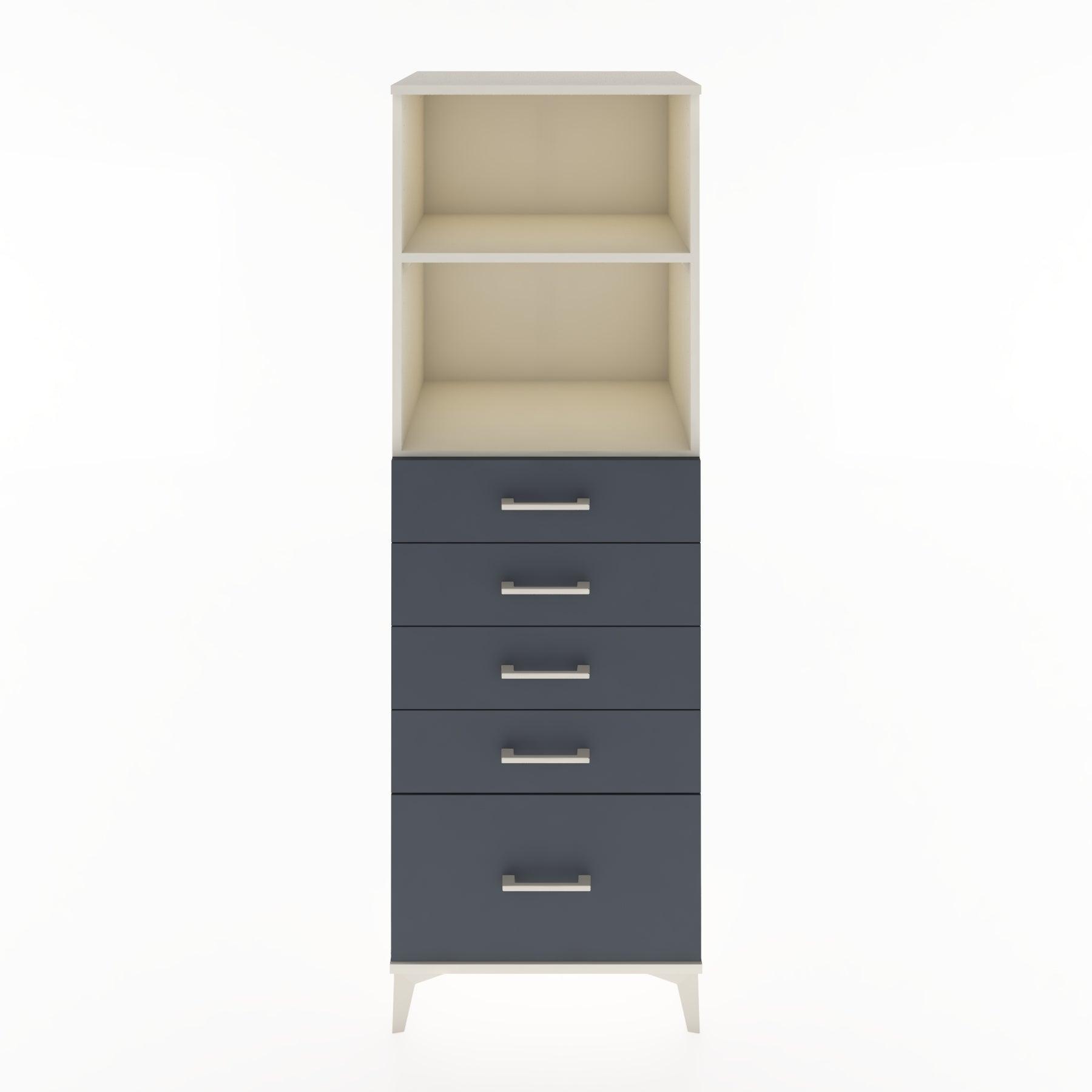 Woodntry Modular Cabinet Moonstone 60x44x170 cm with Drawers and Shelves CR40-1