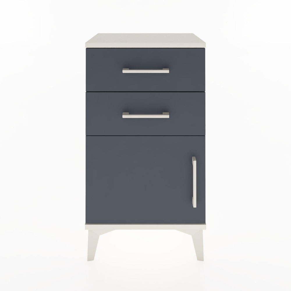 Woodntry Modüler Komodin İki Çekmece ve Kapaklı 44x30x68 cm Aytaşı - Woodntry