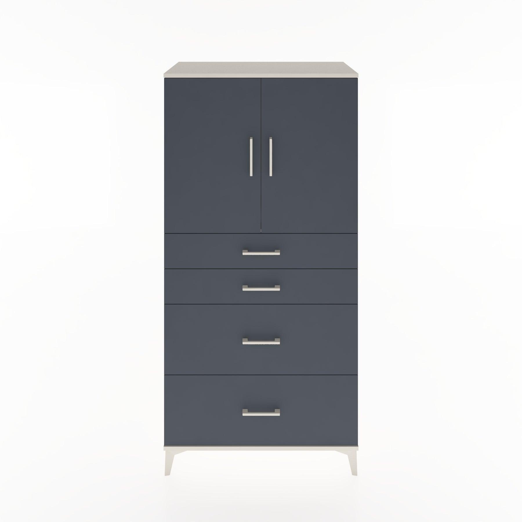 Woodntry Modular Cabinet Moonstone 88x44x170 cm with Doors and Drawers KC19-1