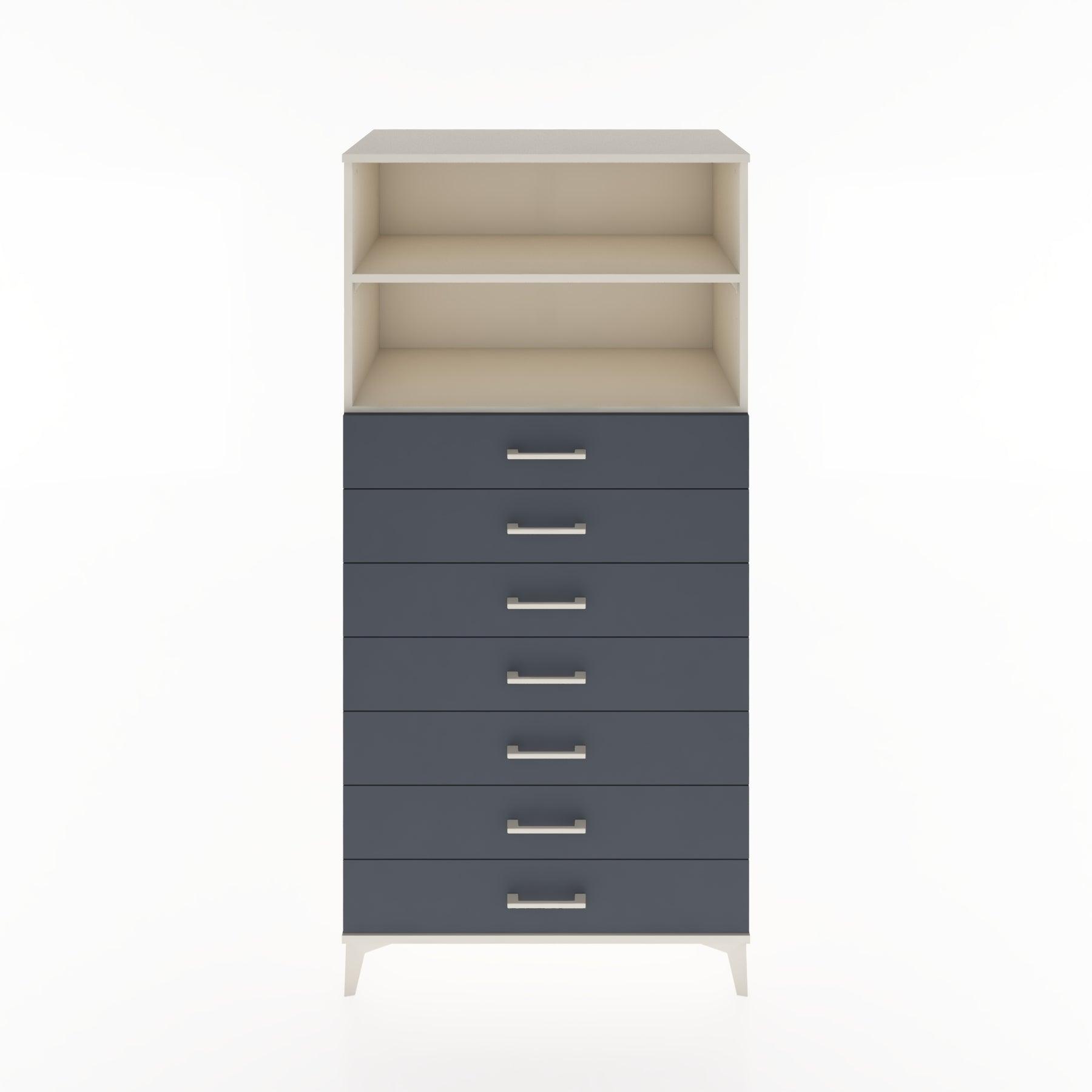 Woodntry Modular Cabinet Moonstone 88x44x170 cm with Drawers and Shelves CR33-1