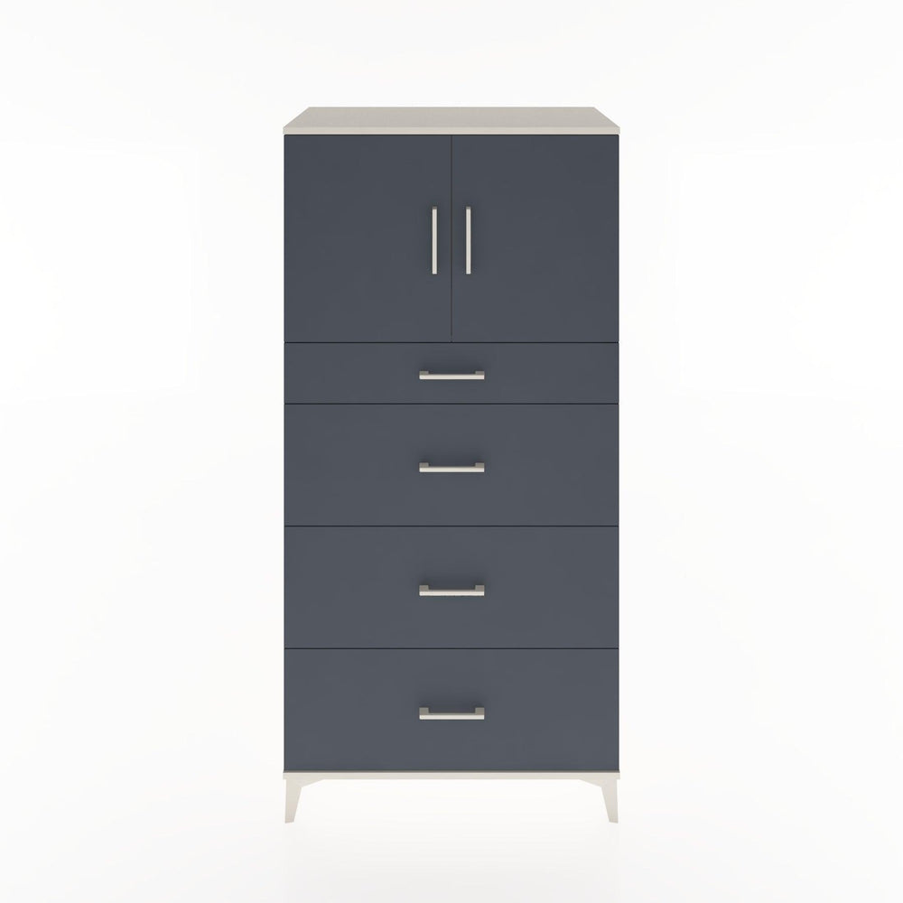 Woodntry Modular Cabinet Moonstone 88x44x170 cm with Doors and Drawers KC23-1