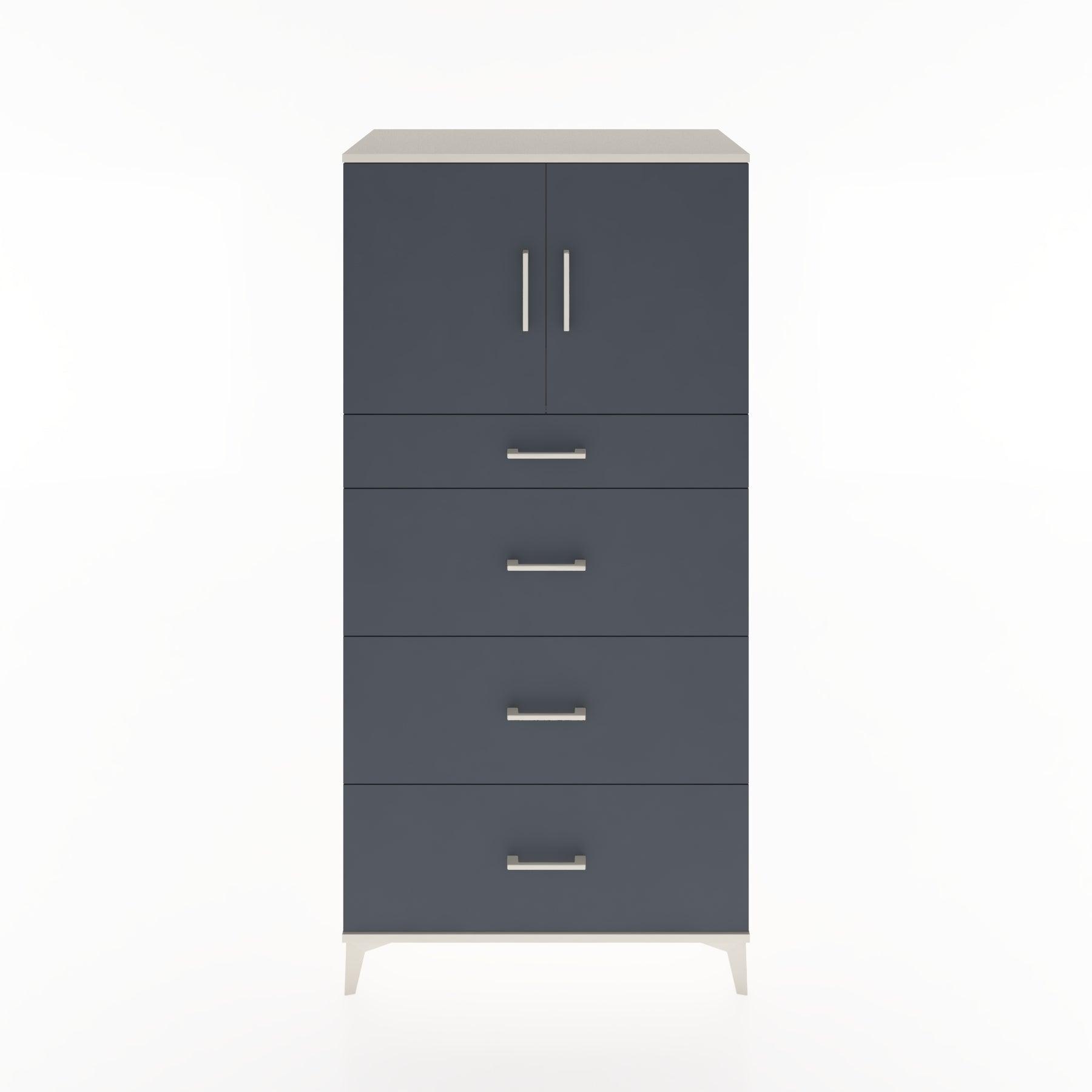 Woodntry Modular Cabinet Moonstone 88x44x170 cm with Doors and Drawers KC23-1
