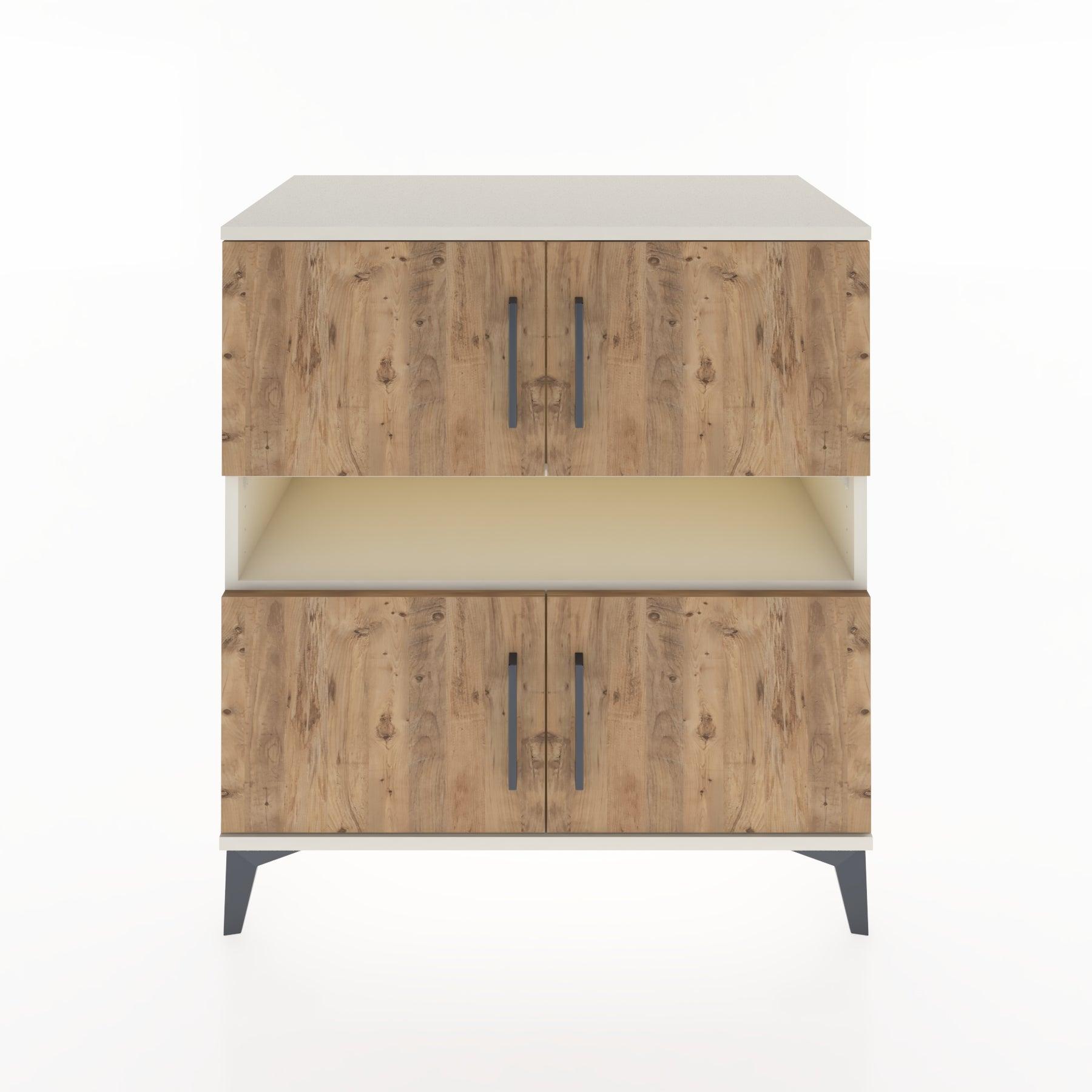Woodntry Modular Dresser Moonstone 88x44x84 cm with Cover and Shelf KR104-1
