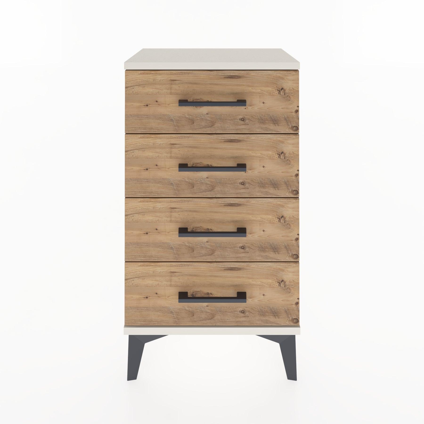 Woodntry Modüler Komodin 4 Çekmeceli 44x30x68 cm Aytaşı - Woodntry