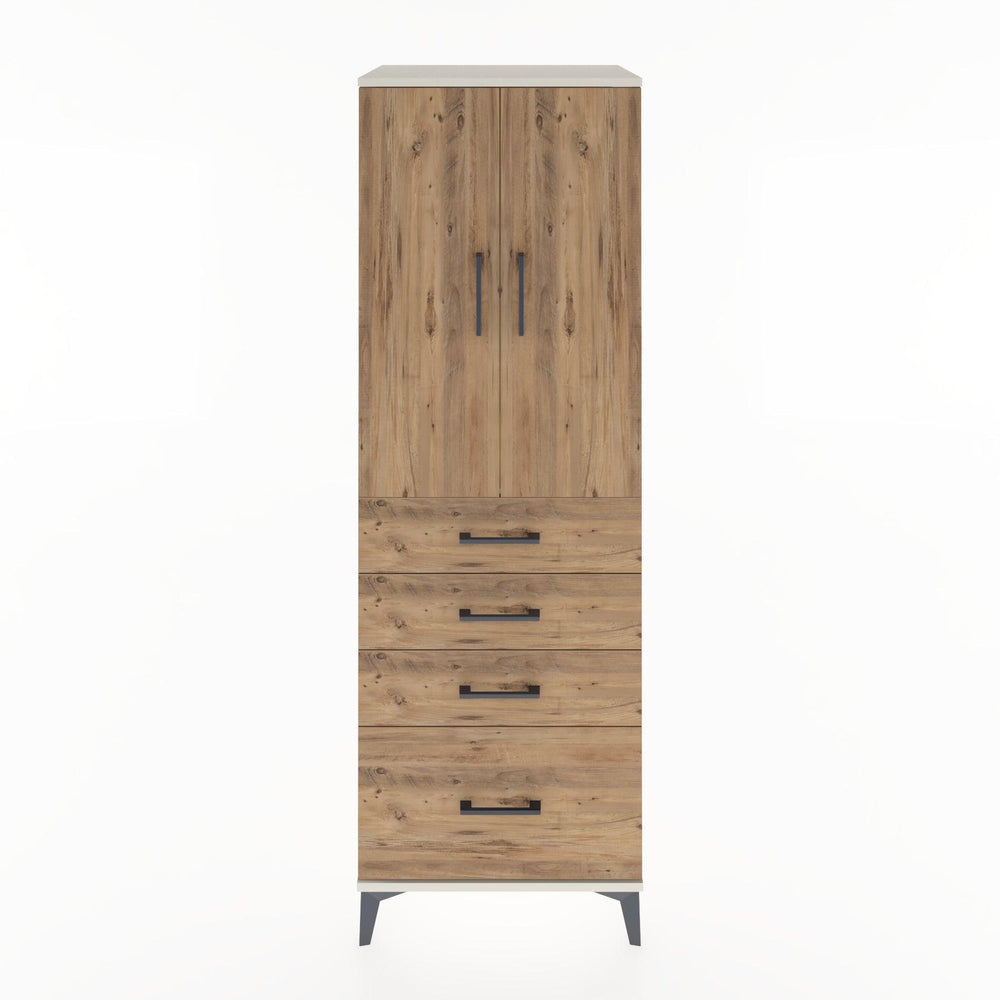 Woodntry Modular Cabinet Moonstone 60x44x170 cm with Doors and Drawers KC13-1