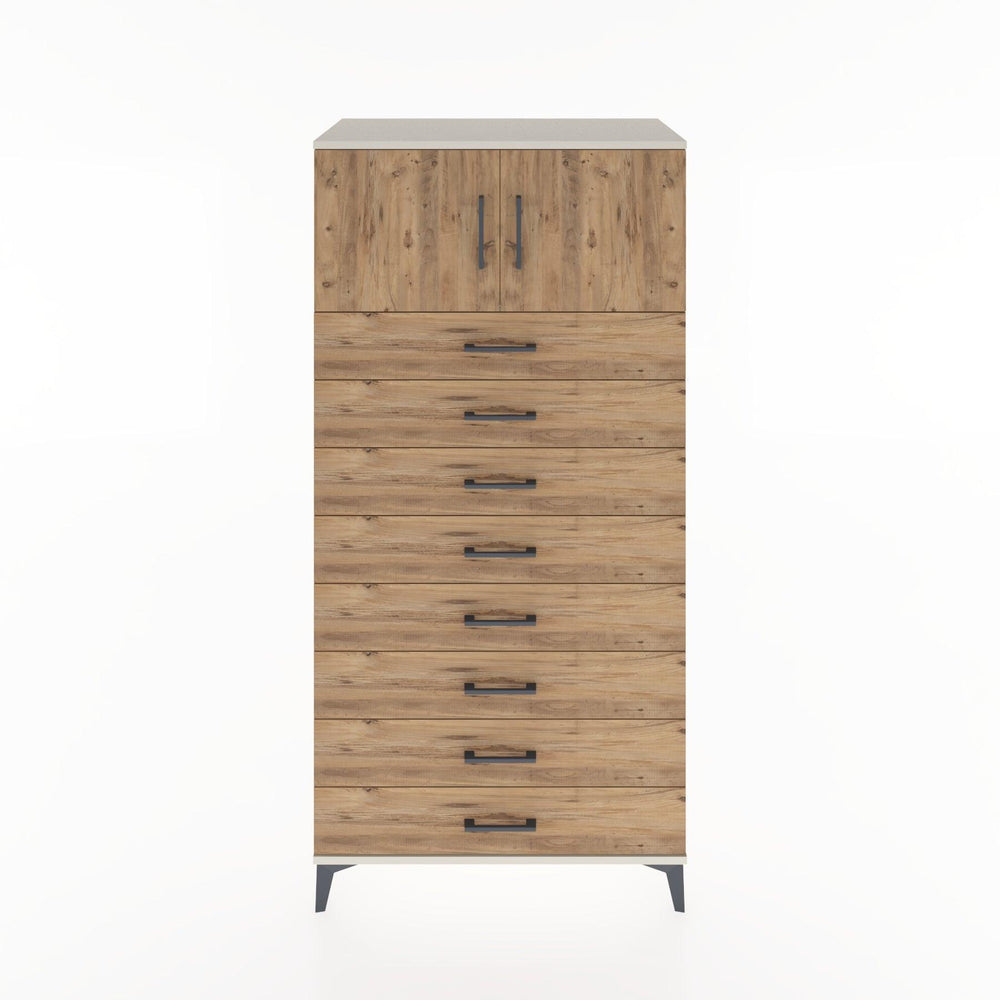 Woodntry Modüler Dolap Aytaşı 88x44x170 cm Kapaklı ve Çekmeceli KC1-1