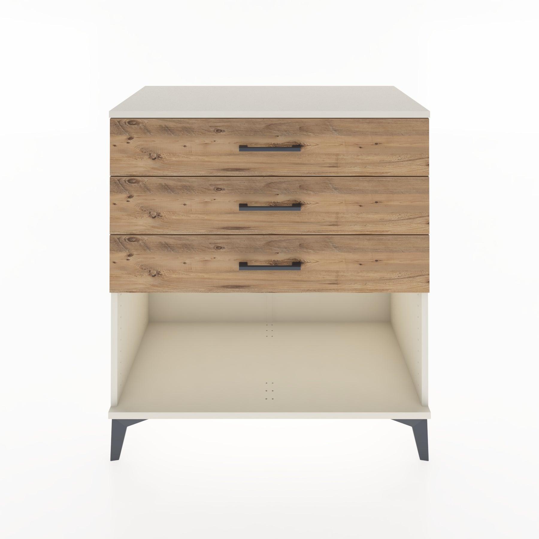 Woodntry Modüler Şifonyer Aytaşı 88x44x84 cm Çekmeceli ve Raflı CR11-1