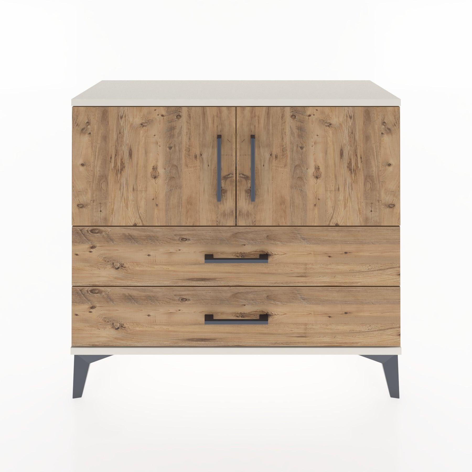 Woodntry Modüler Şifonyer Kapak ve Çekmeceli T1 88x30x94 cm Aytaşı - Woodntry