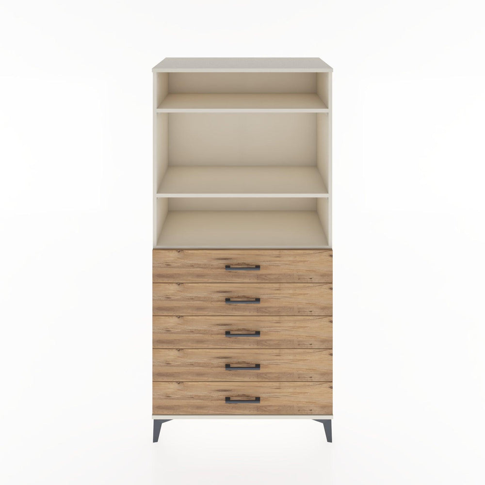 Woodntry Modular Cabinet Moonstone 88x44x170 cm with Drawers and Shelves CR35-1
