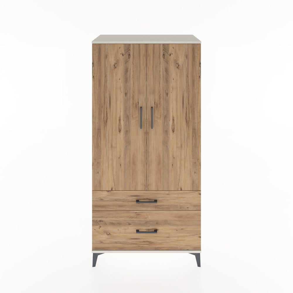 Woodntry Modular Cabinet Moonstone 88x44x170 cm with Doors and Drawers KC15-1