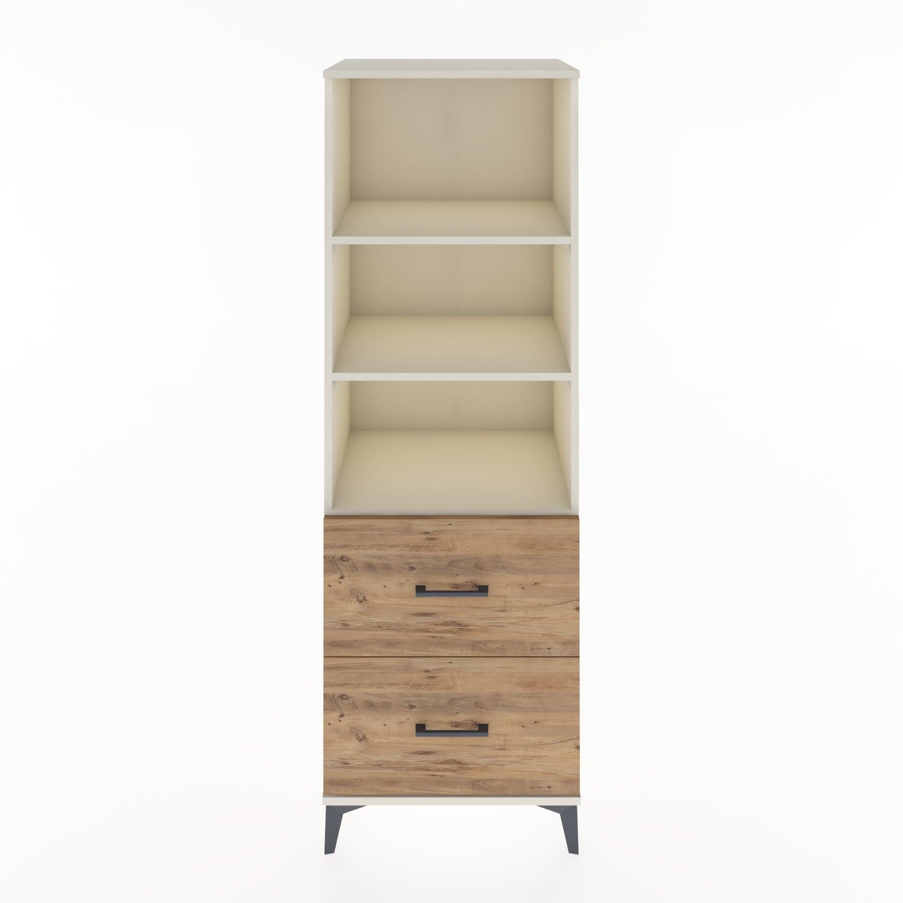 Woodntry Modüler Dolap Aytaşı 60x44x170 cm Çekmeceli ve Raflı CR48-1