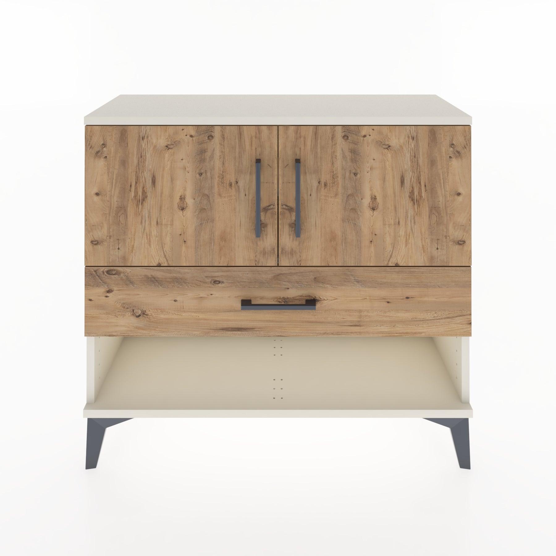 Woodntry Modüler Şifonyer Kapak ve Çekmeceli V4 88x30x68 cm Aytaşı - Woodntry