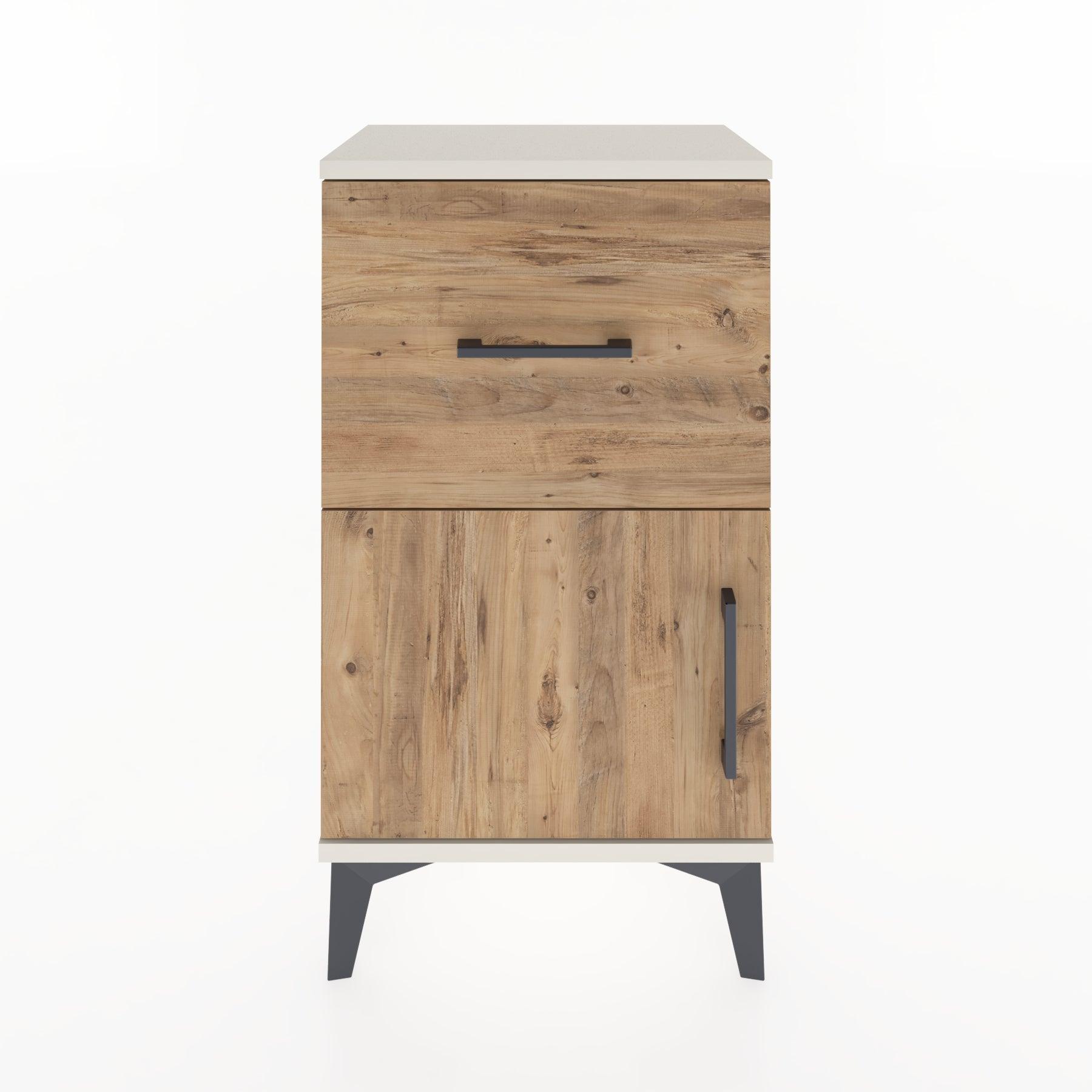 Woodntry Modüler Komodin Çekmece ve Kapaklı V1 44x30x68 cm Aytaşı - Woodntry