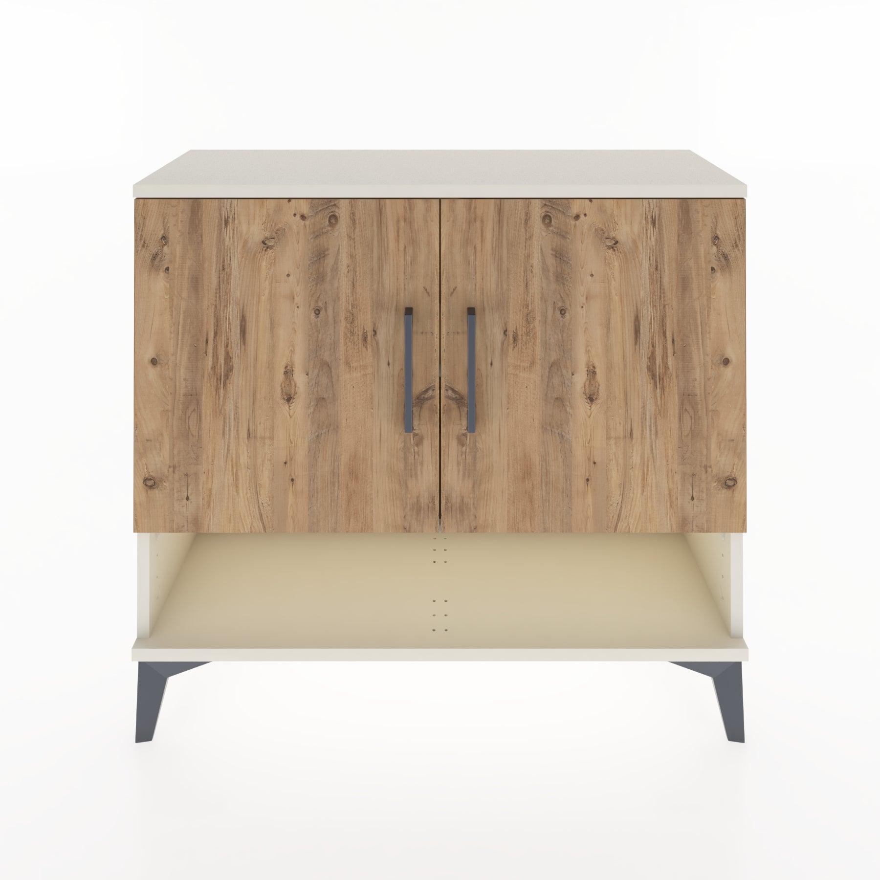 Woodntry Modüler Şifonyer İki Kapak ve Raflı V1 88x30x68 cm Aytaşı - Woodntry