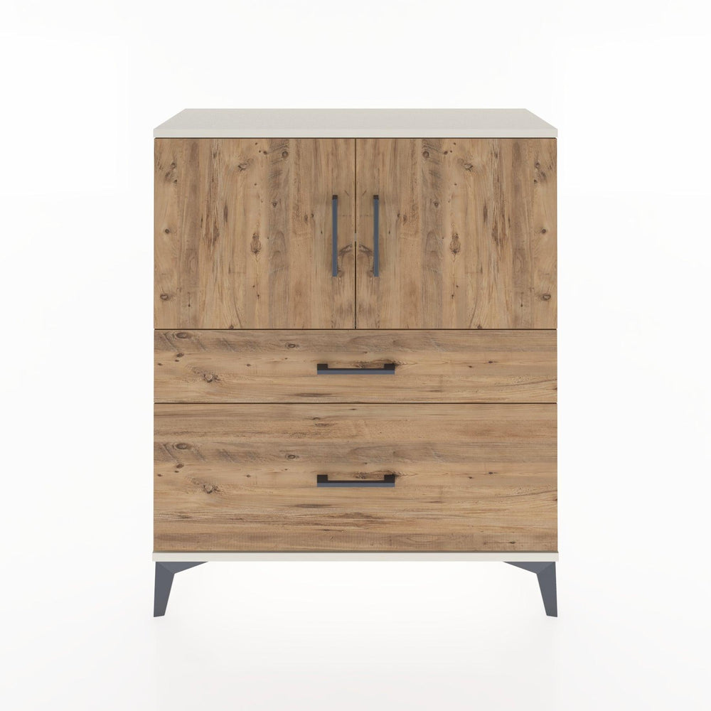 Woodntry Modüler Şifonyer Aytaşı 88x30x94 cm Kapaklı ve Çekmeceli KC11-1