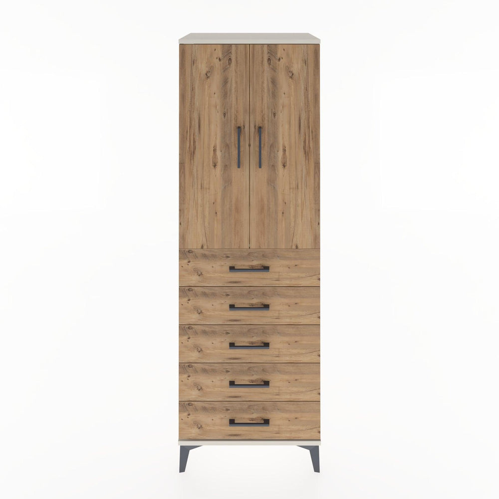 Woodntry Modular Cabinet Moonstone 60x44x170 cm with Doors and Drawers KC26-1