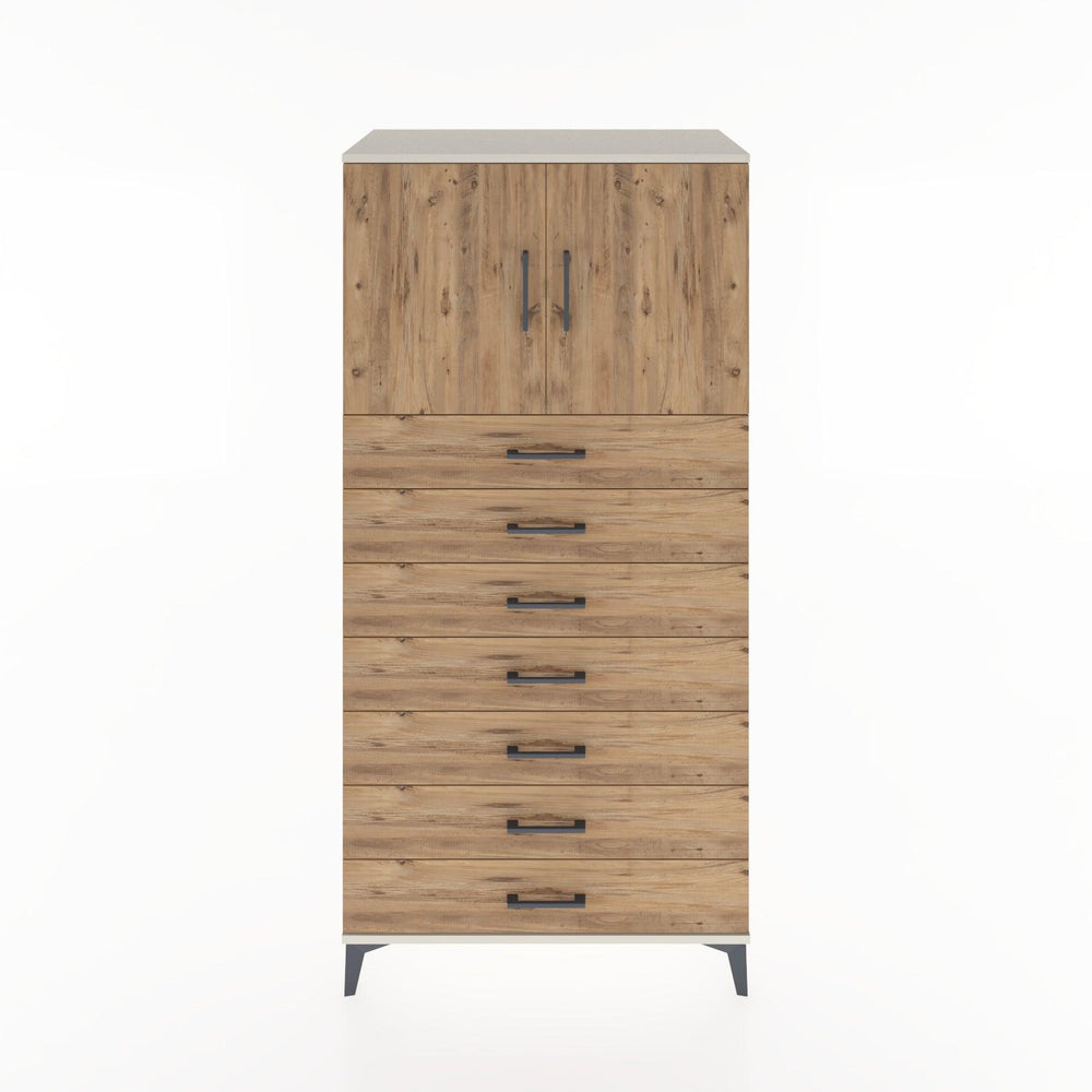 Woodntry Modüler Dolap Aytaşı 88x44x170 cm Kapaklı ve Çekmeceli KC2-1