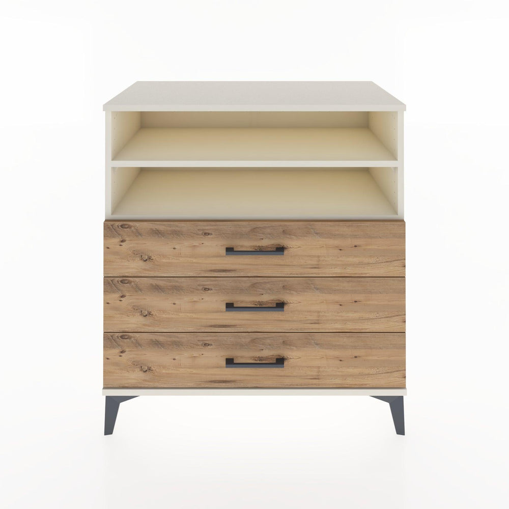 Woodntry Modüler Şifonyer Aytaşı 88x44x84 cm Çekmeceli ve Raflı CR17-1